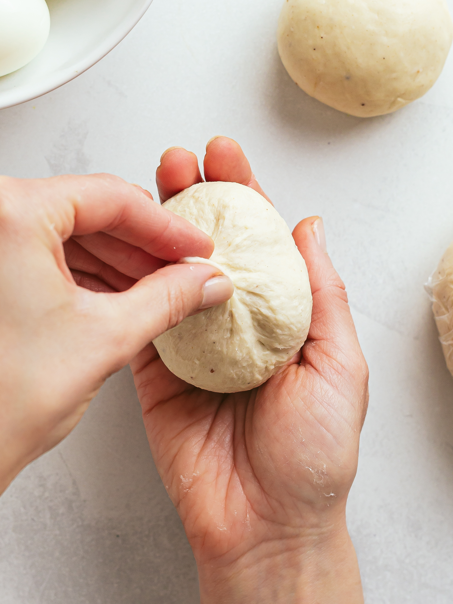 egg wrapped with bread dough for Nigerian egg buns