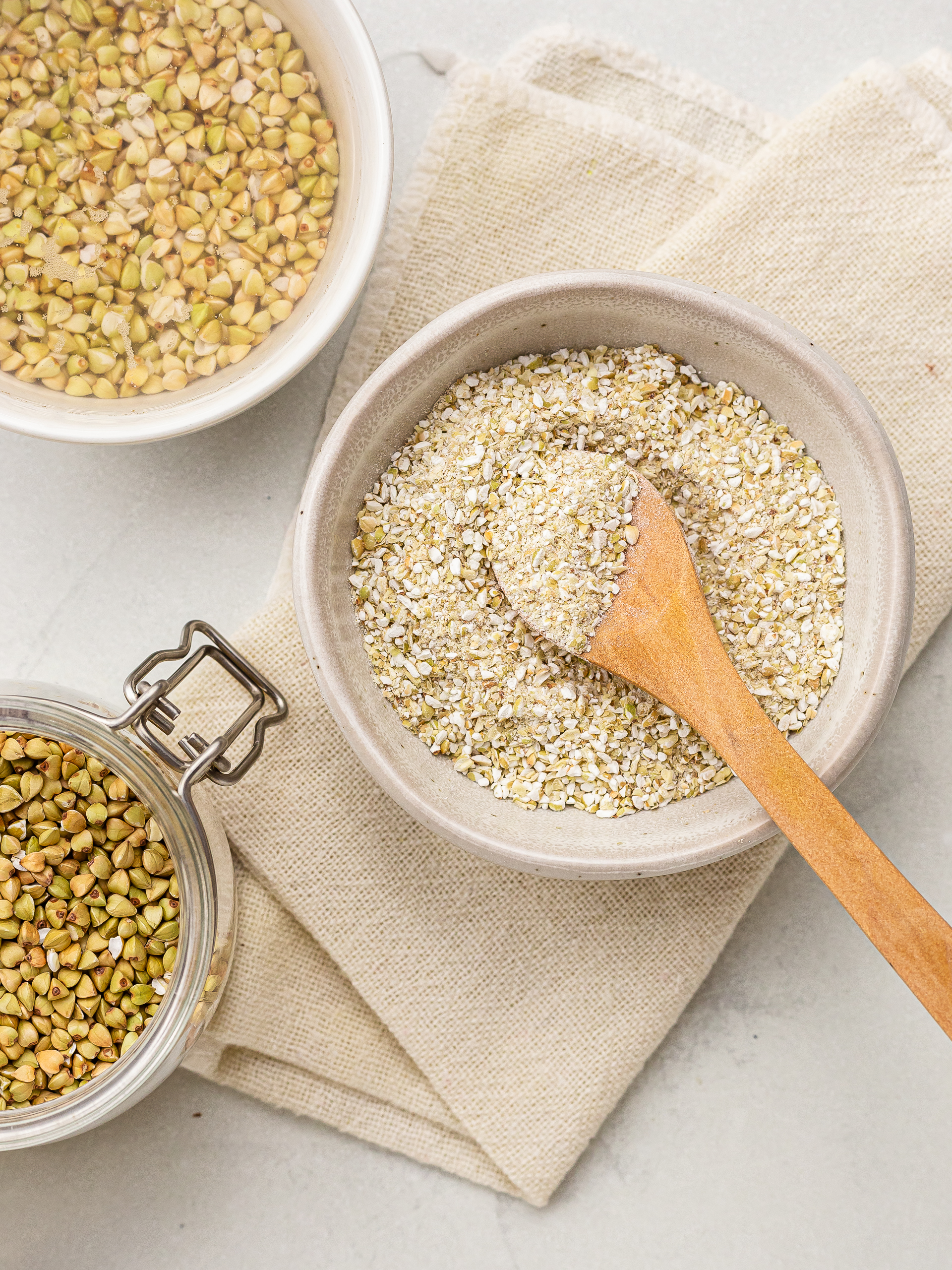 milled raw buckwheat groats for cream of buckwheat