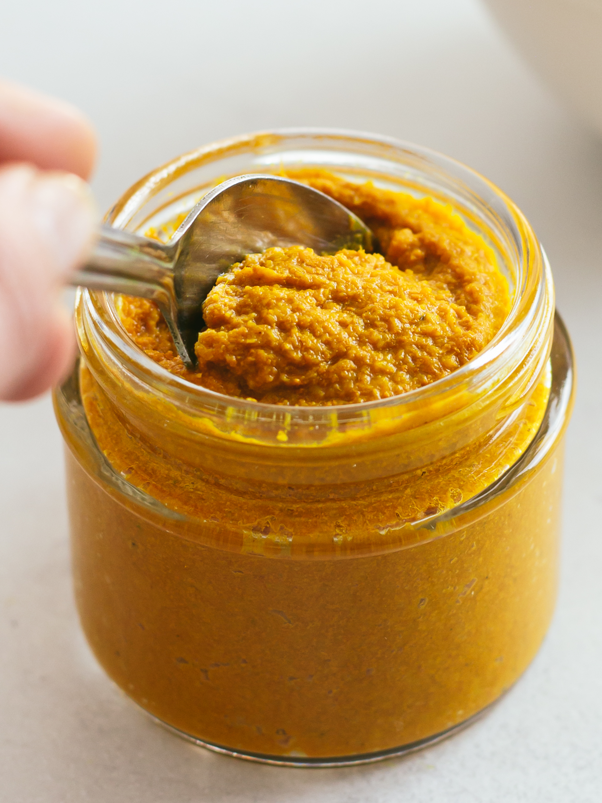 ginger turmeric paste in a jar