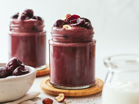 Antioxidant Chocolate Cherry Smoothie (No Banana) | Foodaciously