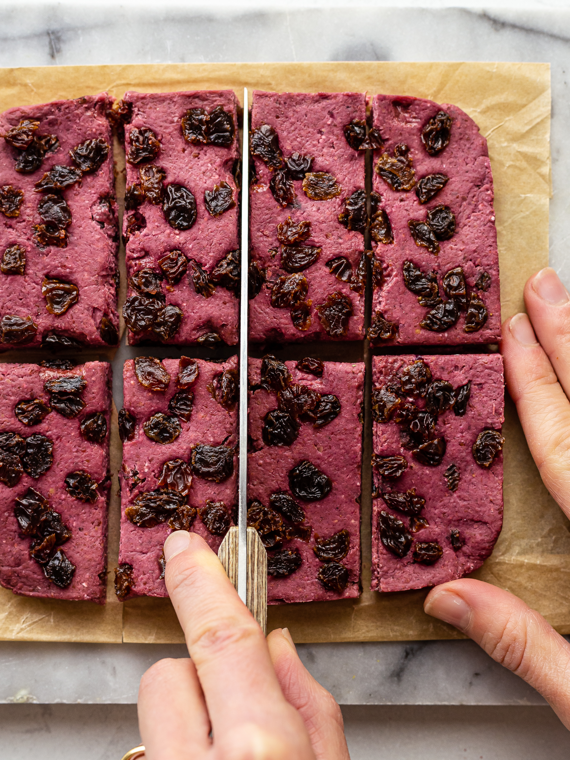 sliced beet energy bars