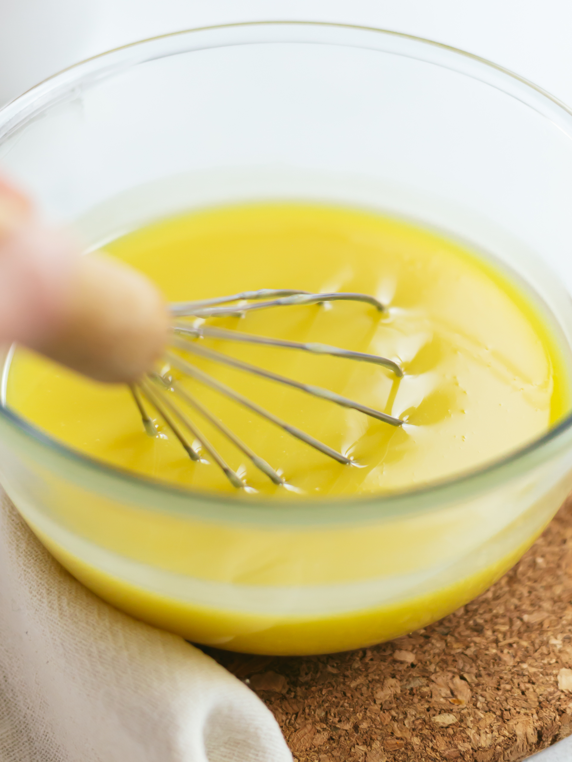 white chocolate lemon ganache in a bowl