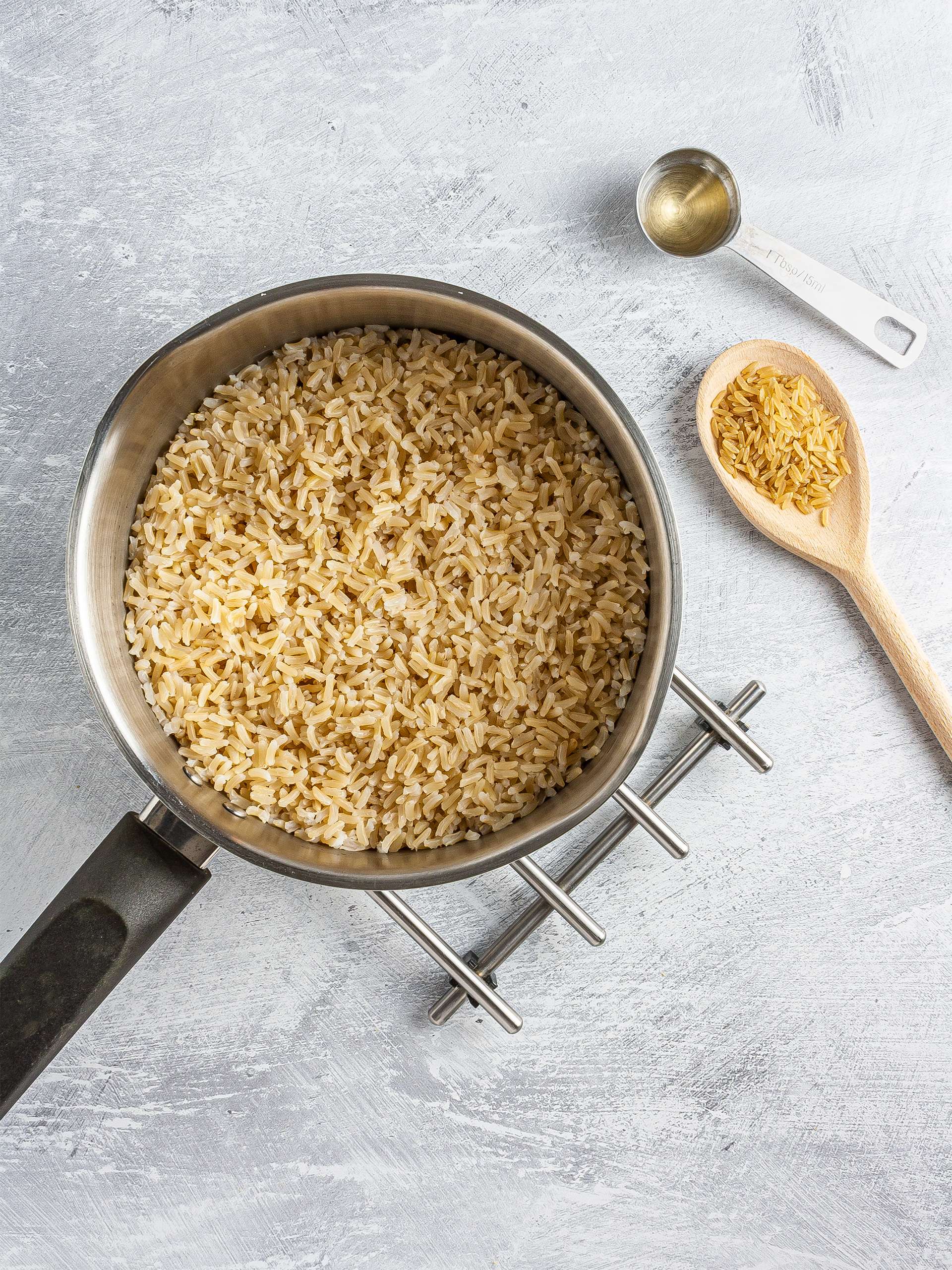 Cooked brown rice