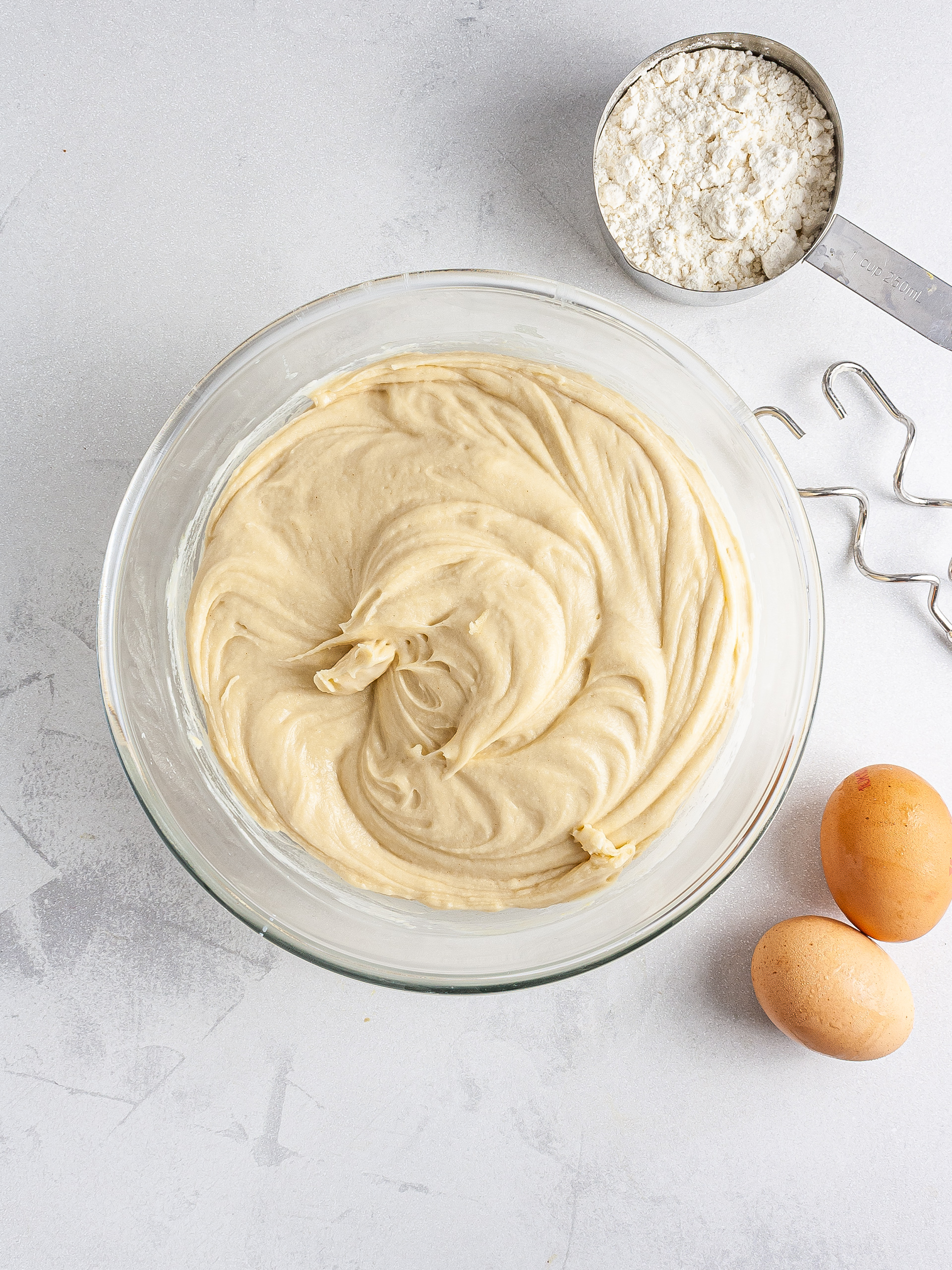 Gluten-free brioche dough in a bowl