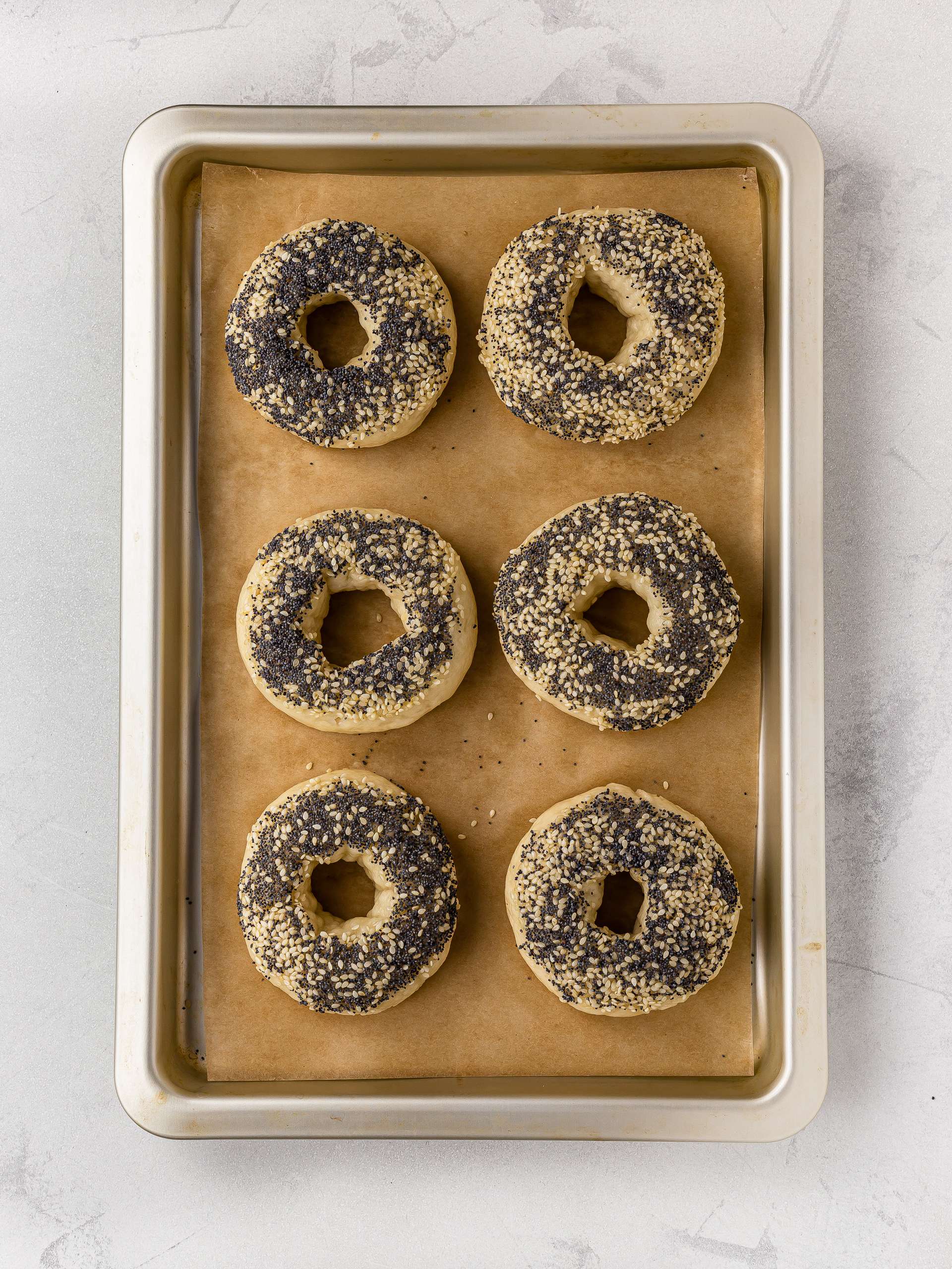 sesame and poppy seed bagels