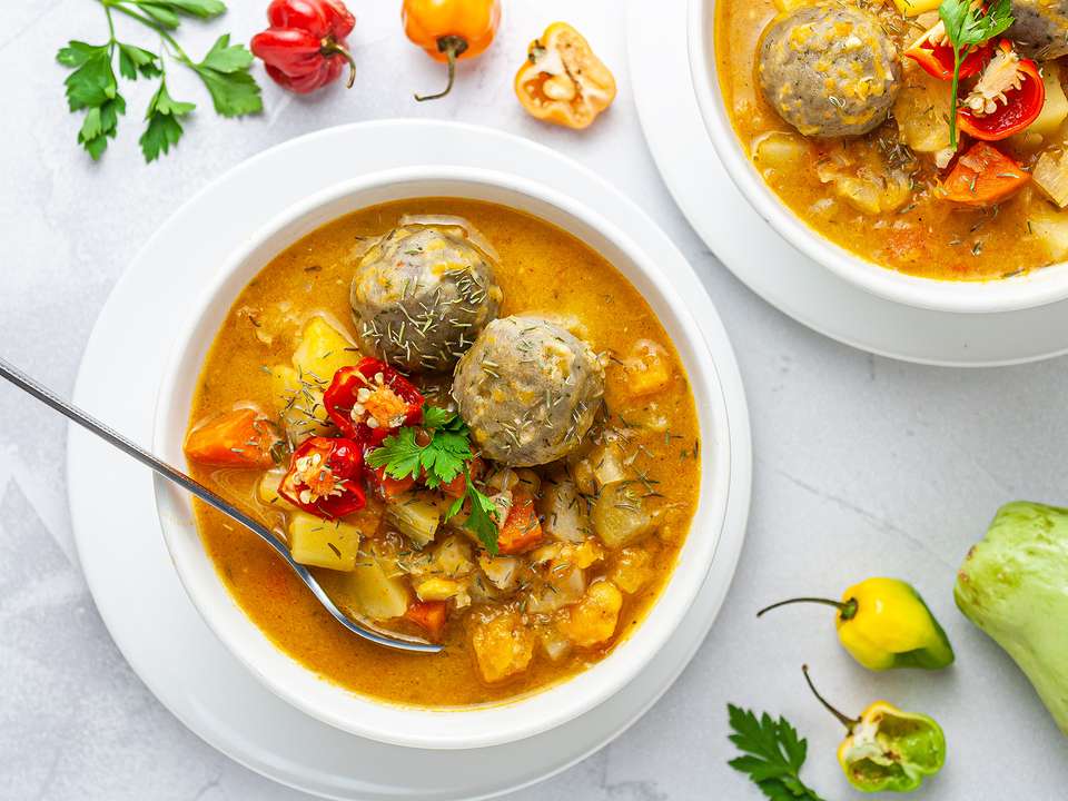 Jamaican Vegetable Soup Recipe Foodaciously