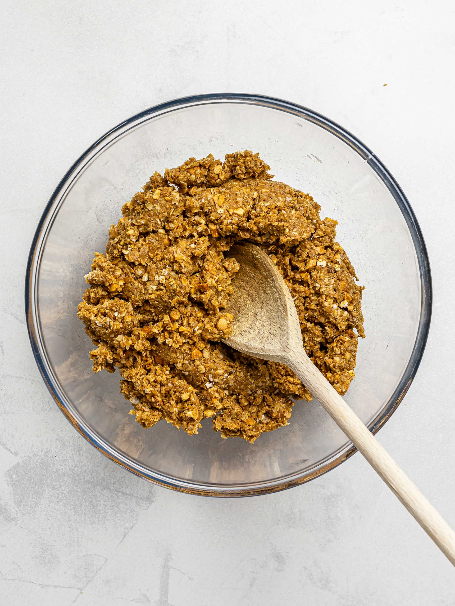 granola bar dough in a bowl