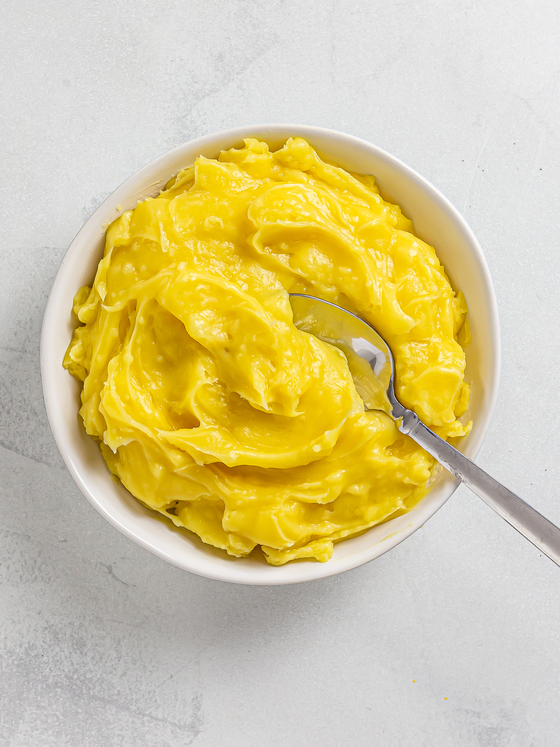 passion fruit curd in a bowl