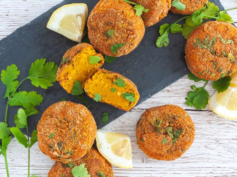 Baked Lentil and Sweet Potato Croquettes | Foodaciously