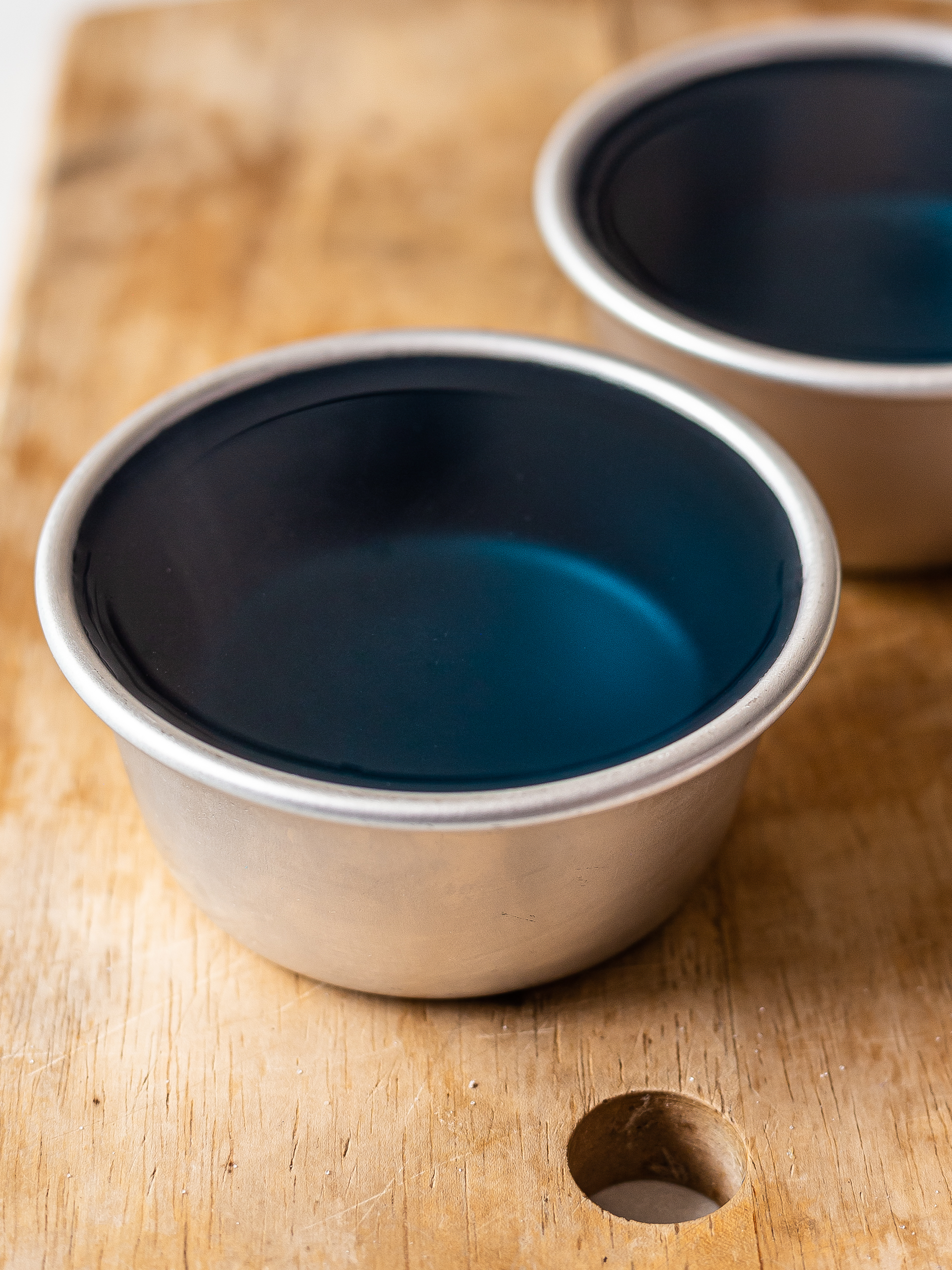 blue pea jelly in moulds