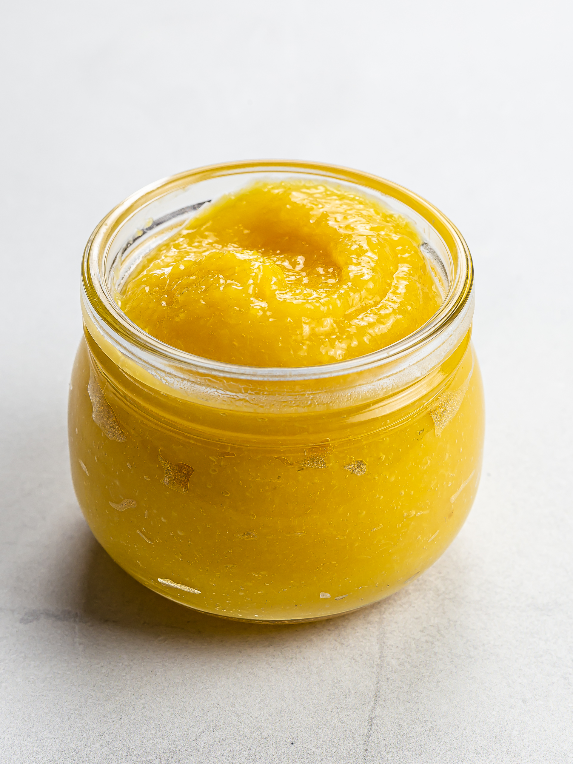 vegan peach curd in a jar