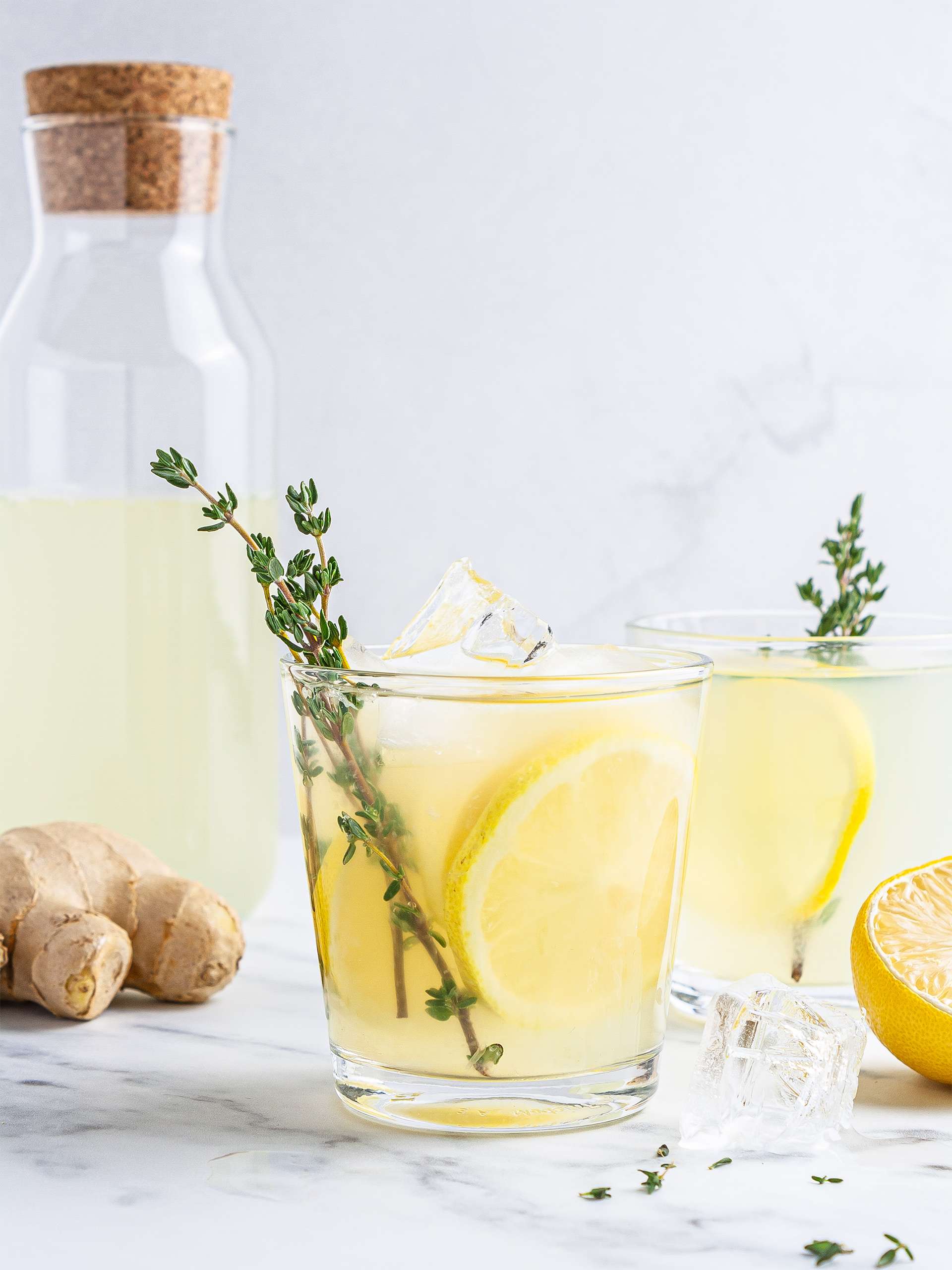 Sugar-Free Ginger Thyme Lemonade