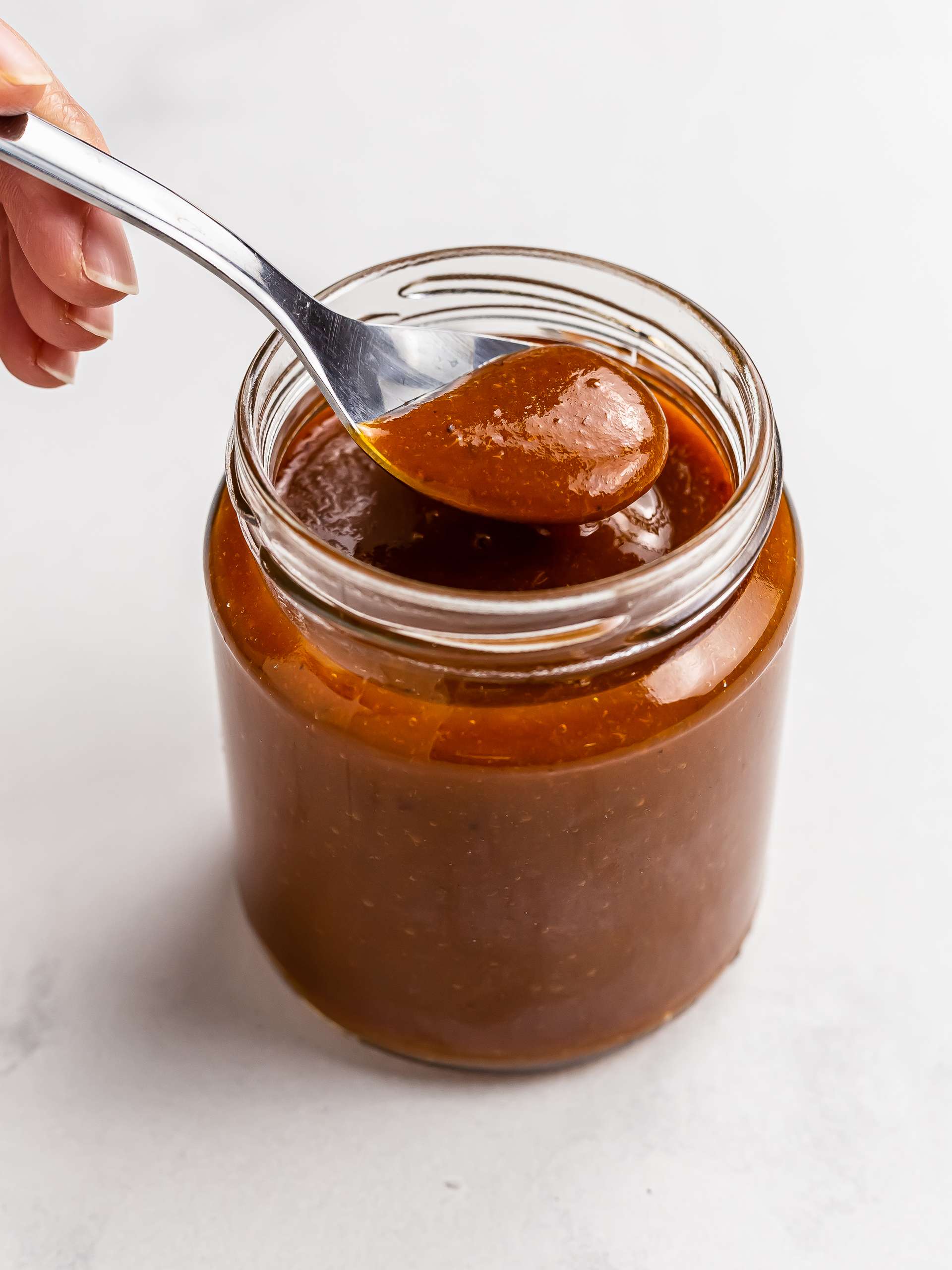 homemade chamoy sauce in a jar