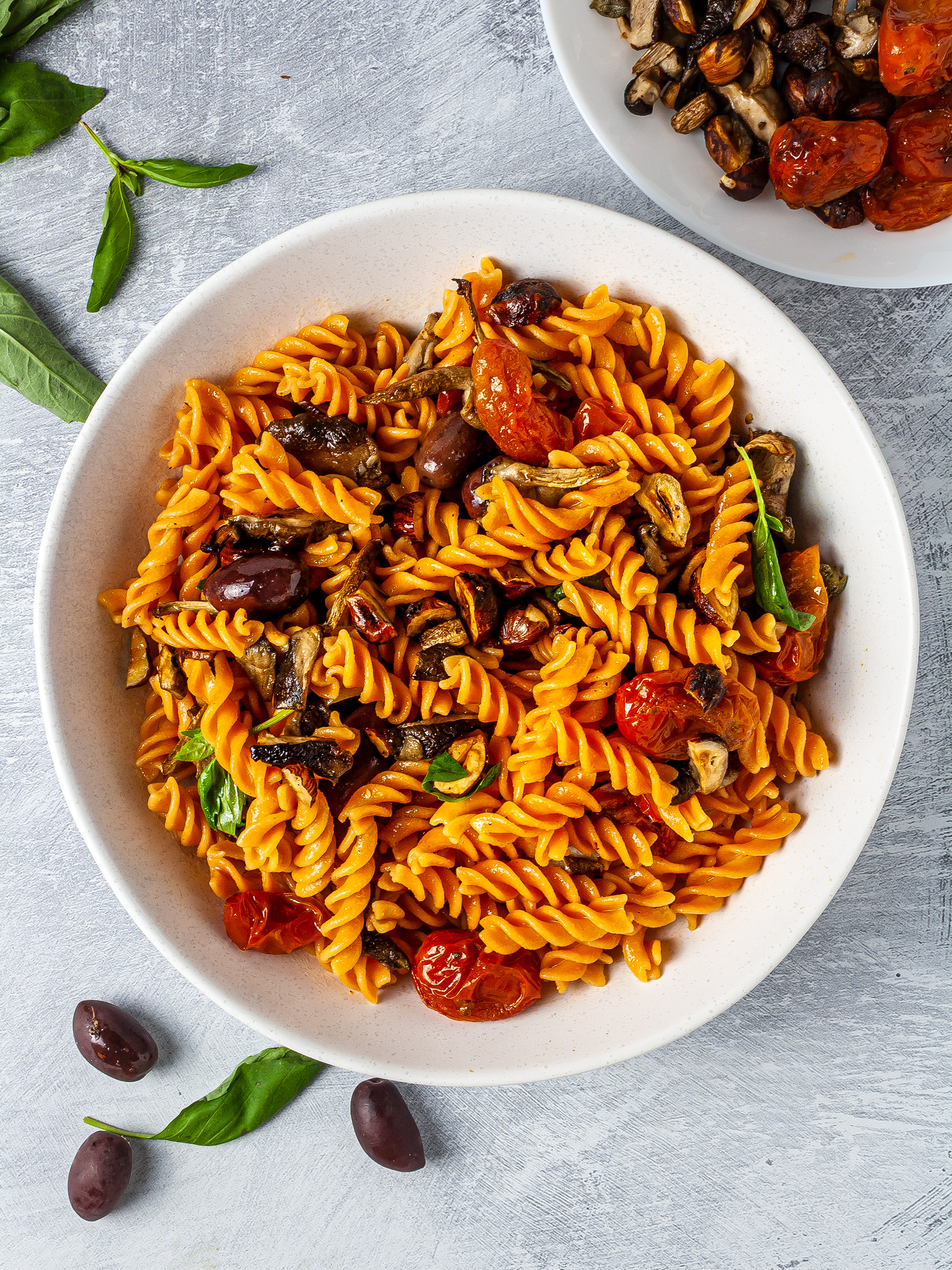 Recette Bento - Red lentils pasta salad with granola berries