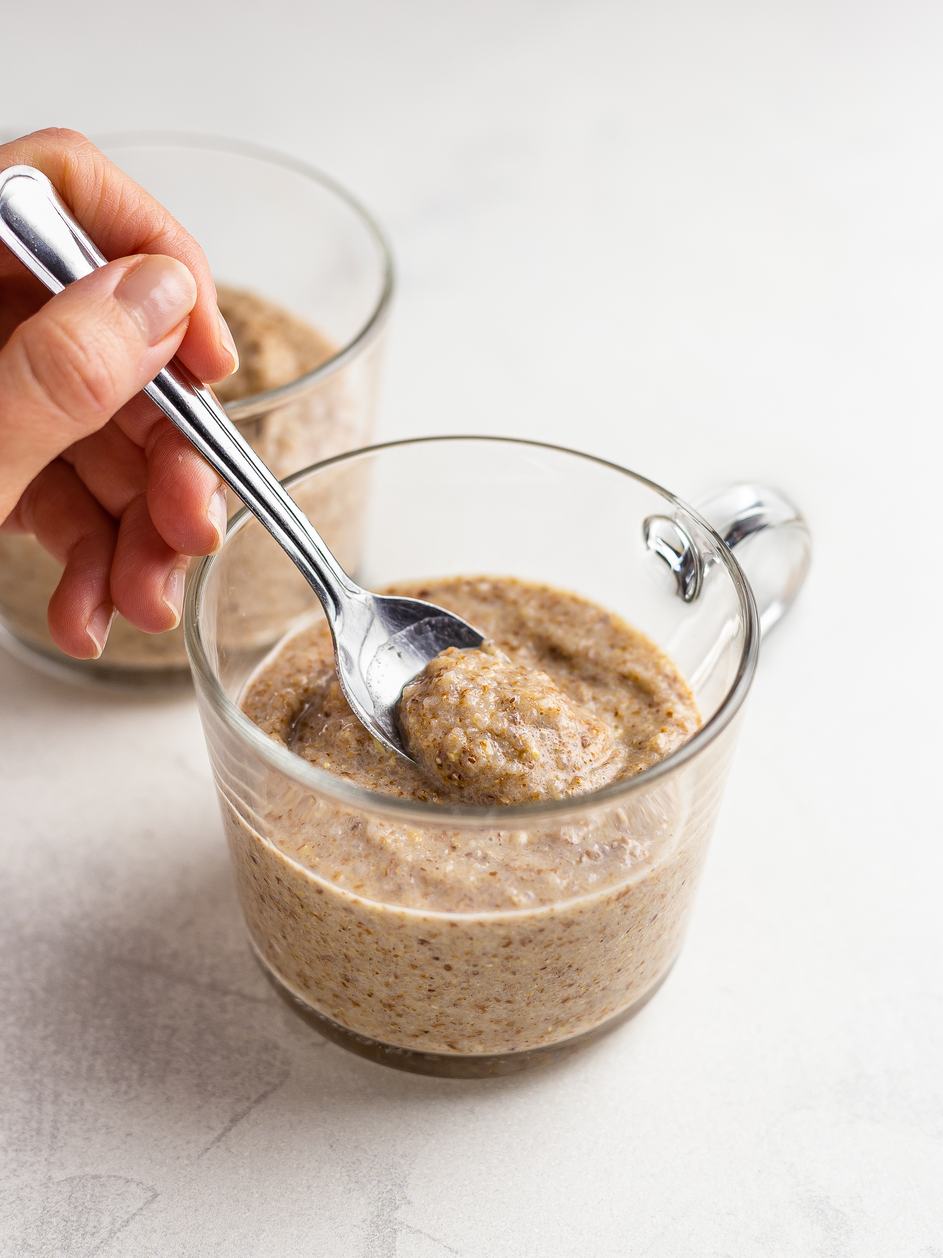 raw buckwheat porridge in a cup