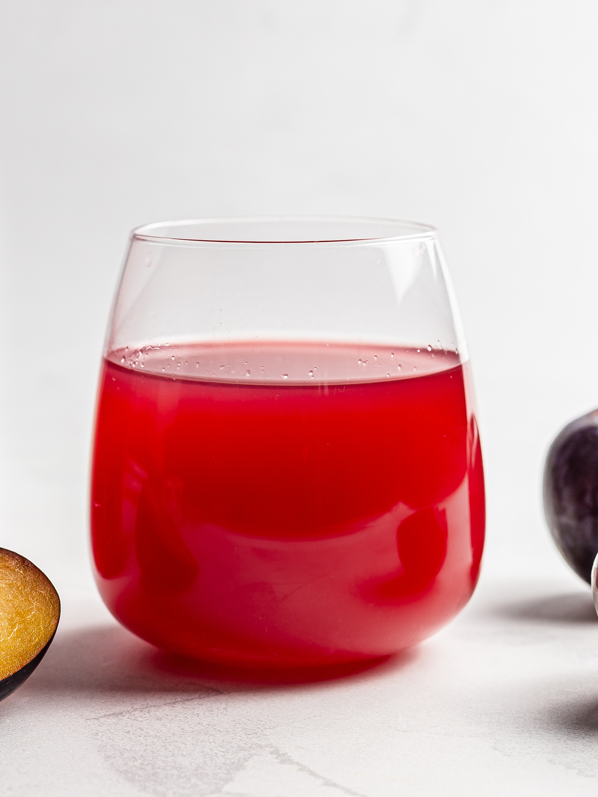 plum juice in a glass