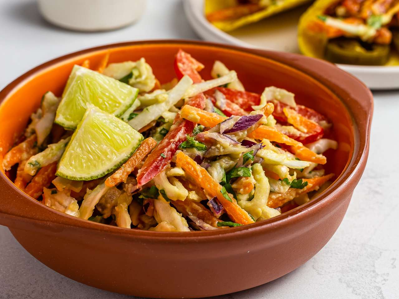 Mexican Coleslaw with Avocado (Vegan) | Foodaciously