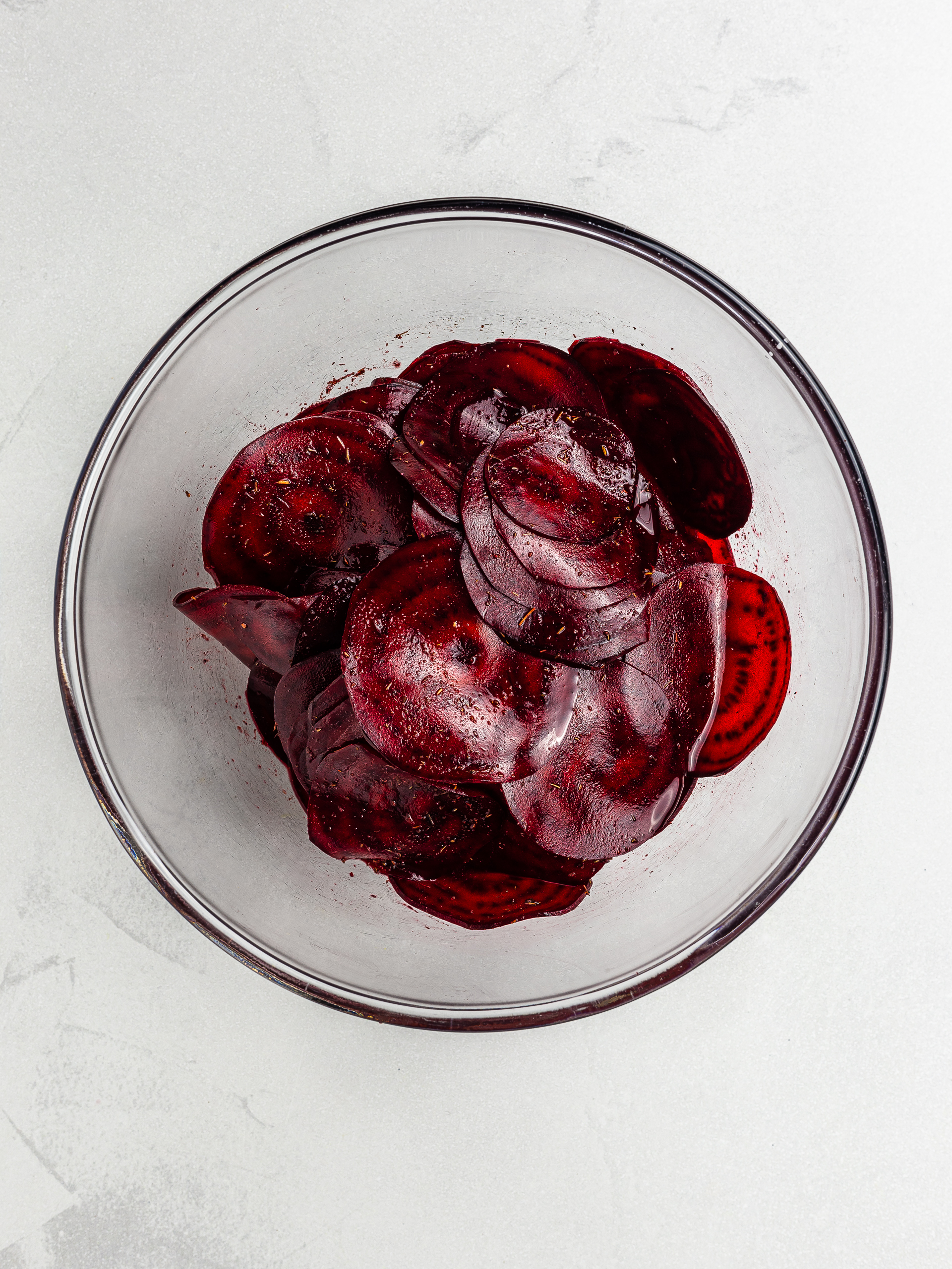 beetroot chips seasoned with thyme salt