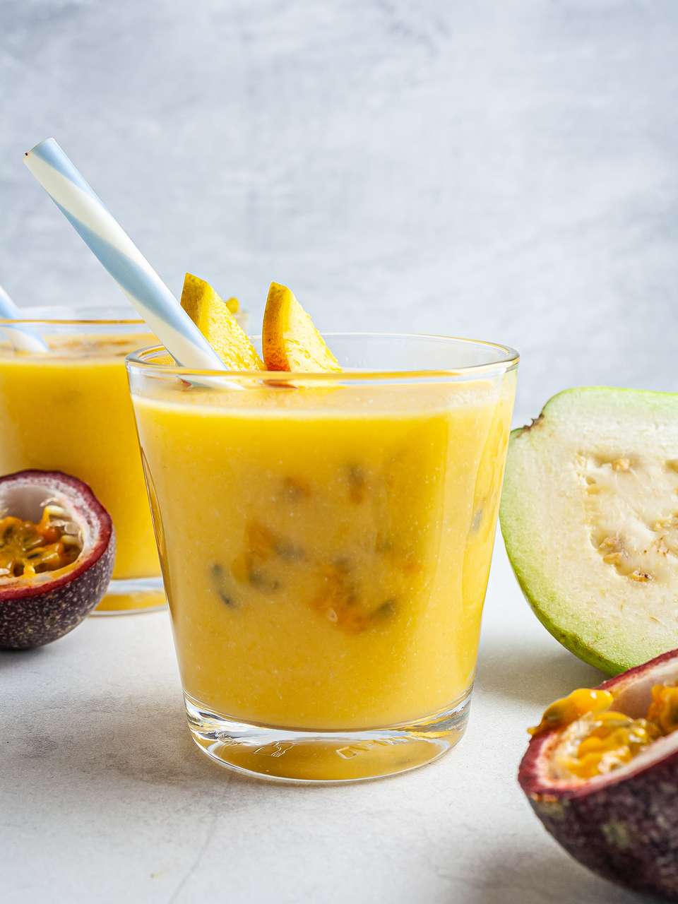 Tropical Guava Mango Smoothie Recipe | Foodaciously