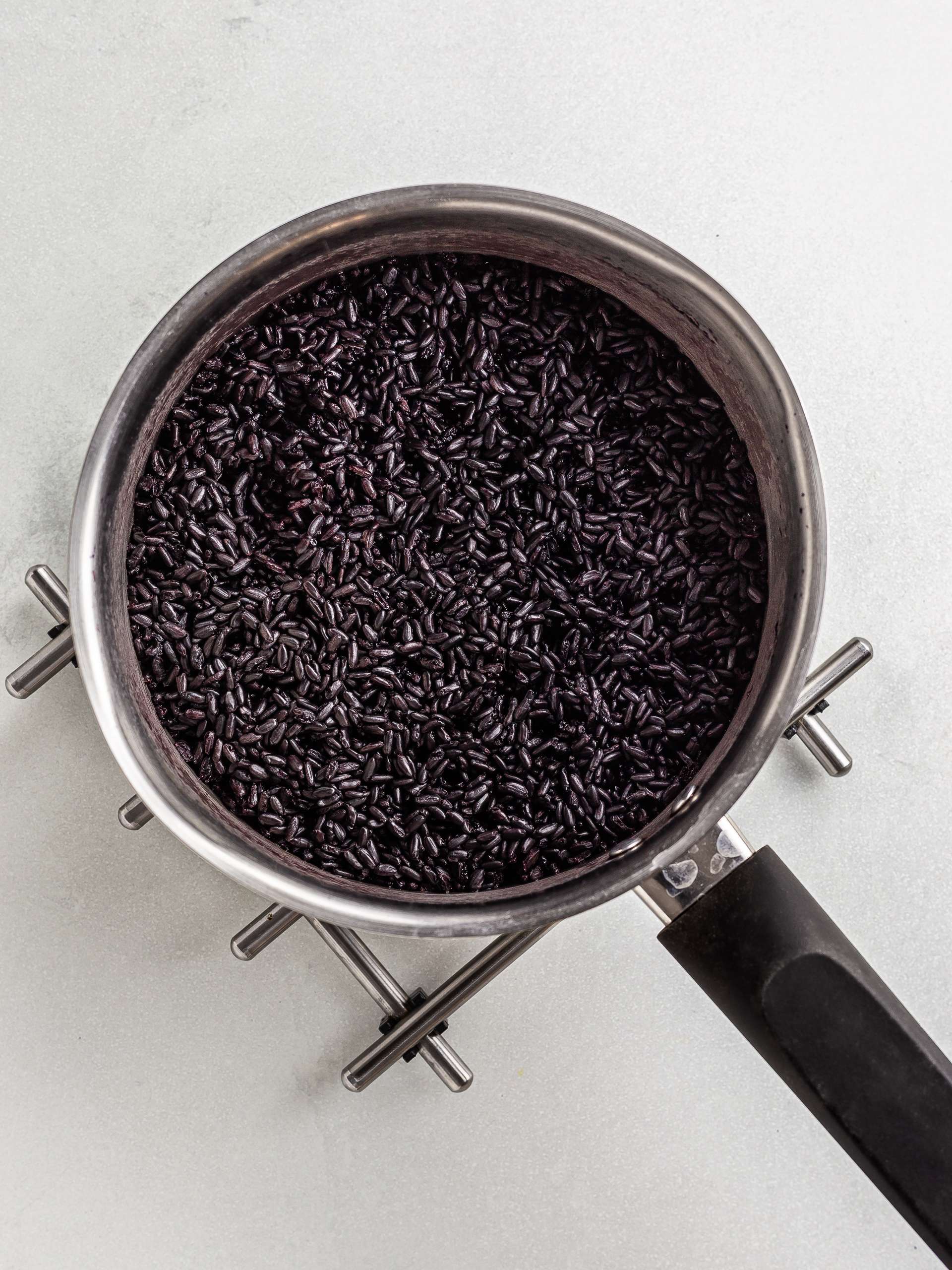 cooked black rice