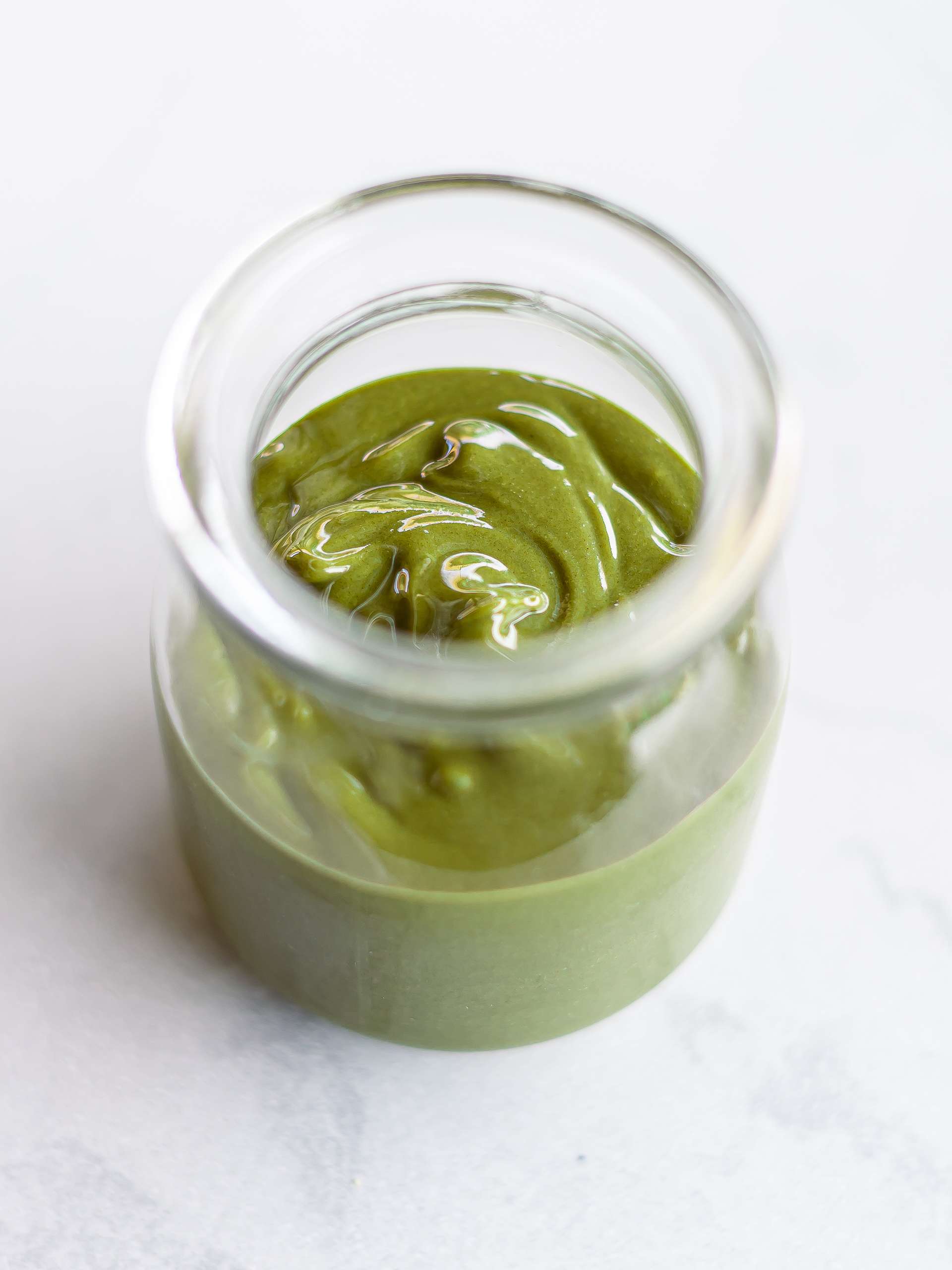 matcha spread green tea butter in a jar
