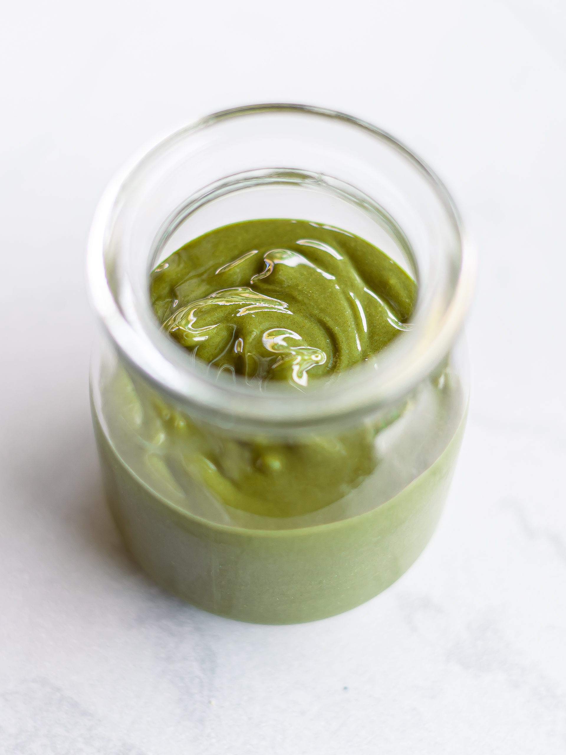 matcha spread green tea butter in a jar