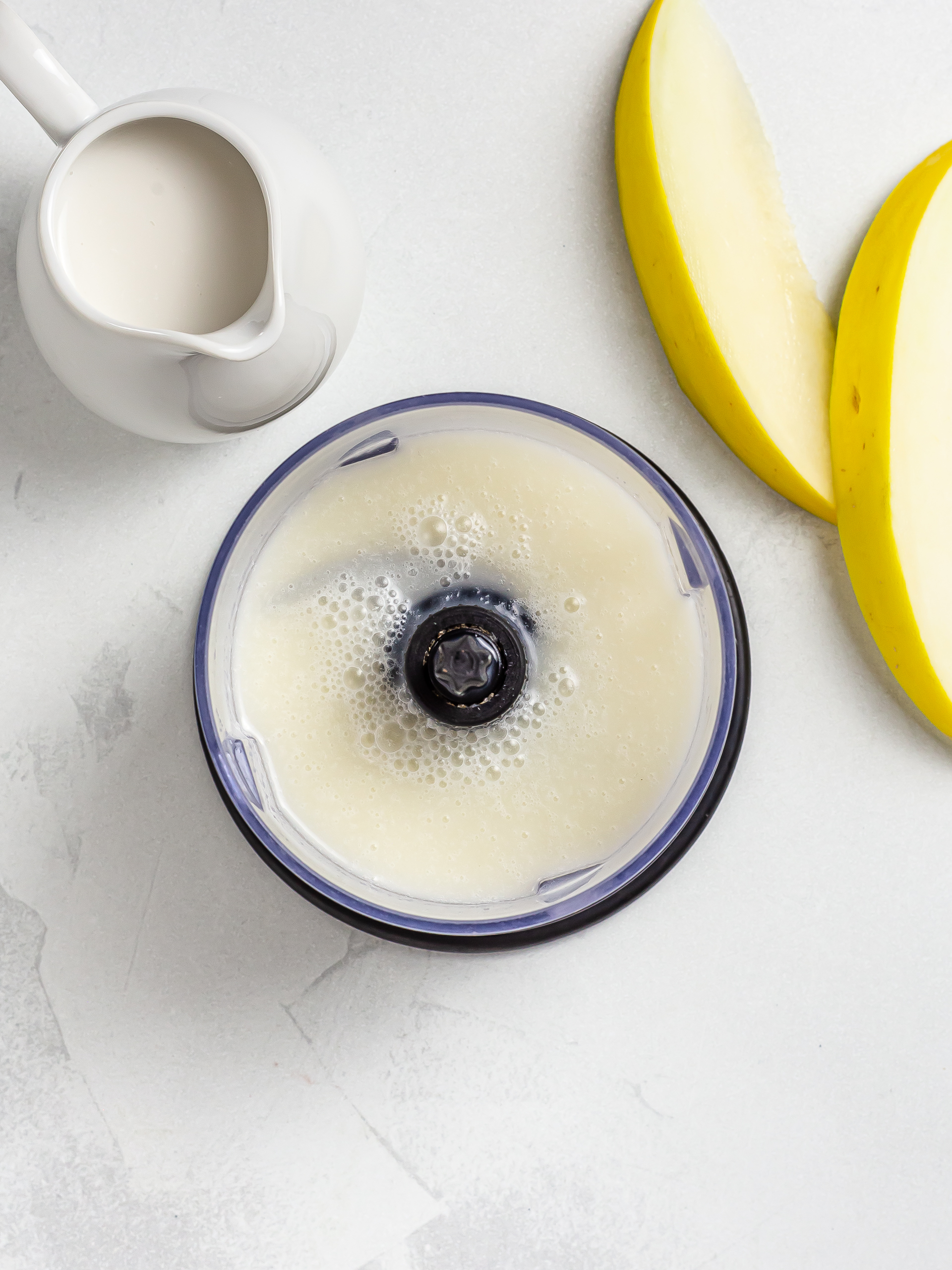 honeydew melon and coconut milk