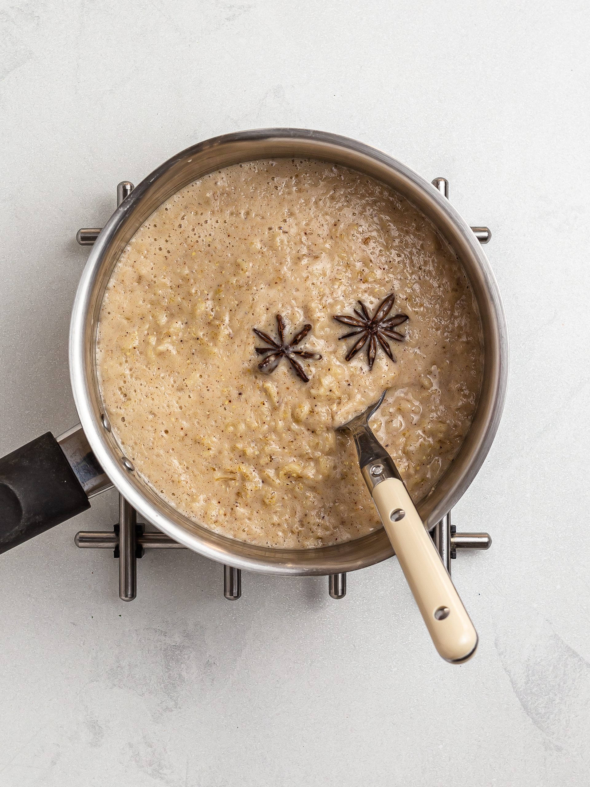 haitian coconut oatmeal with star anise