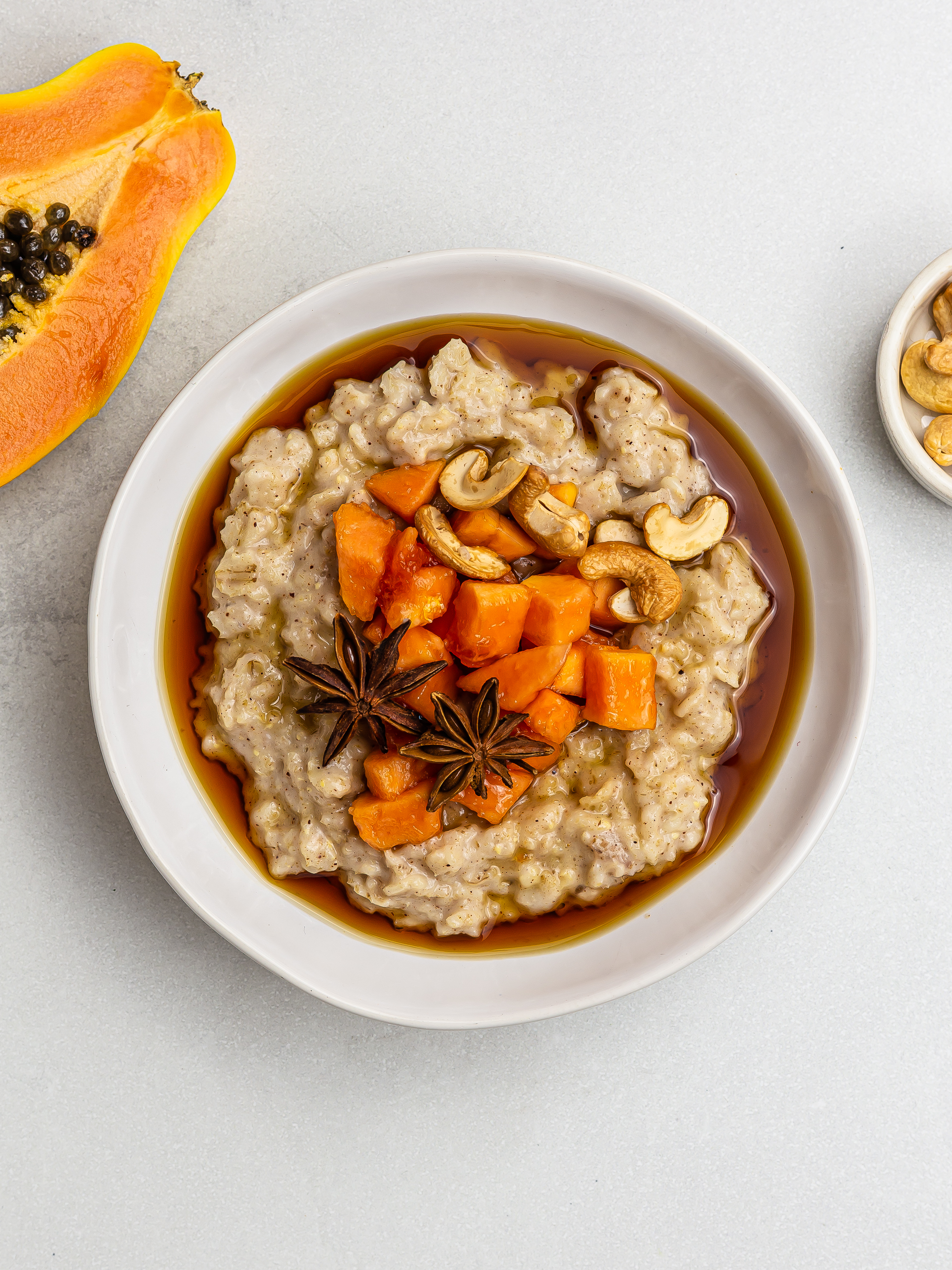 haitian oatmeal with papaya