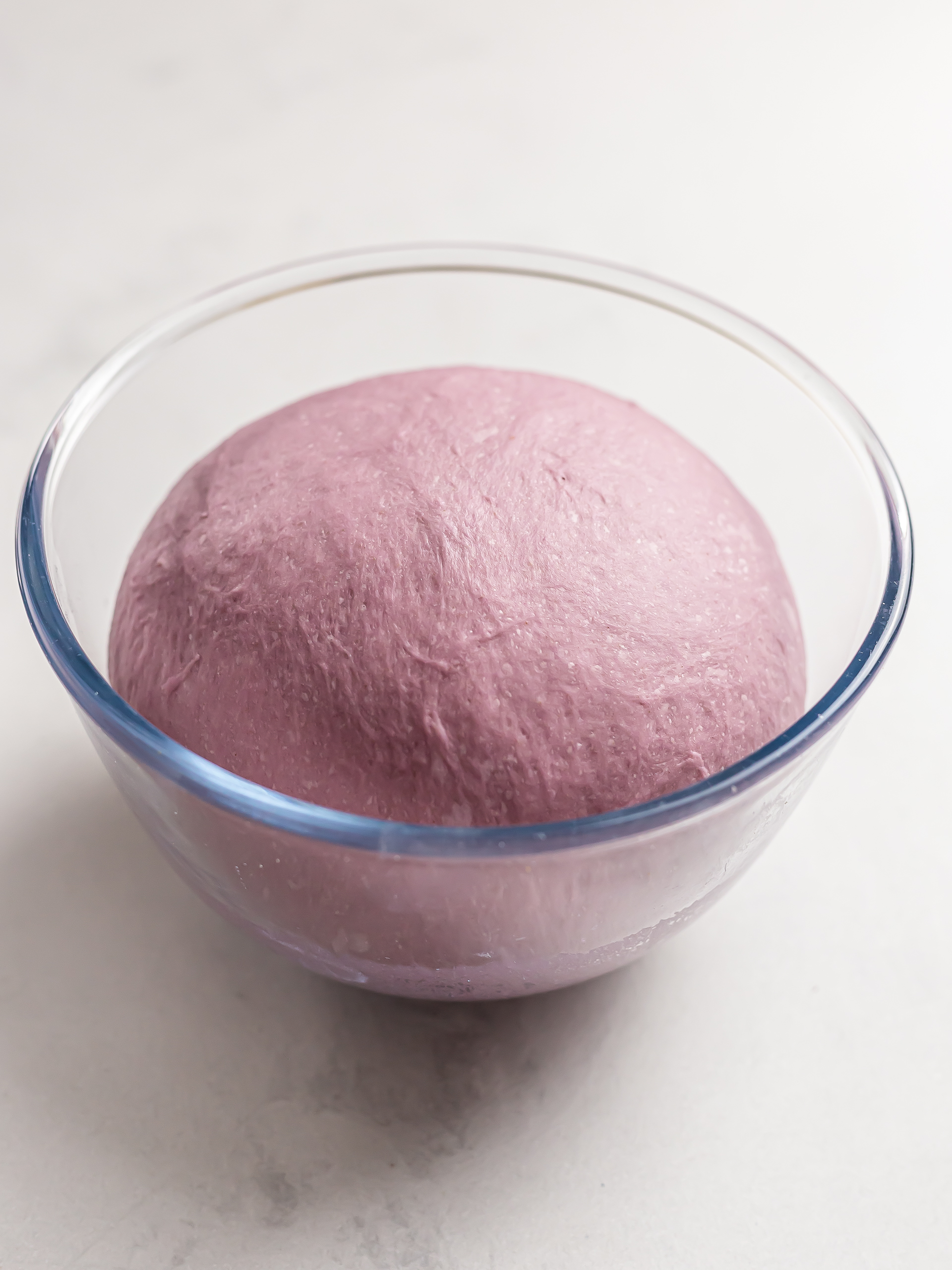 proved ube donut dough