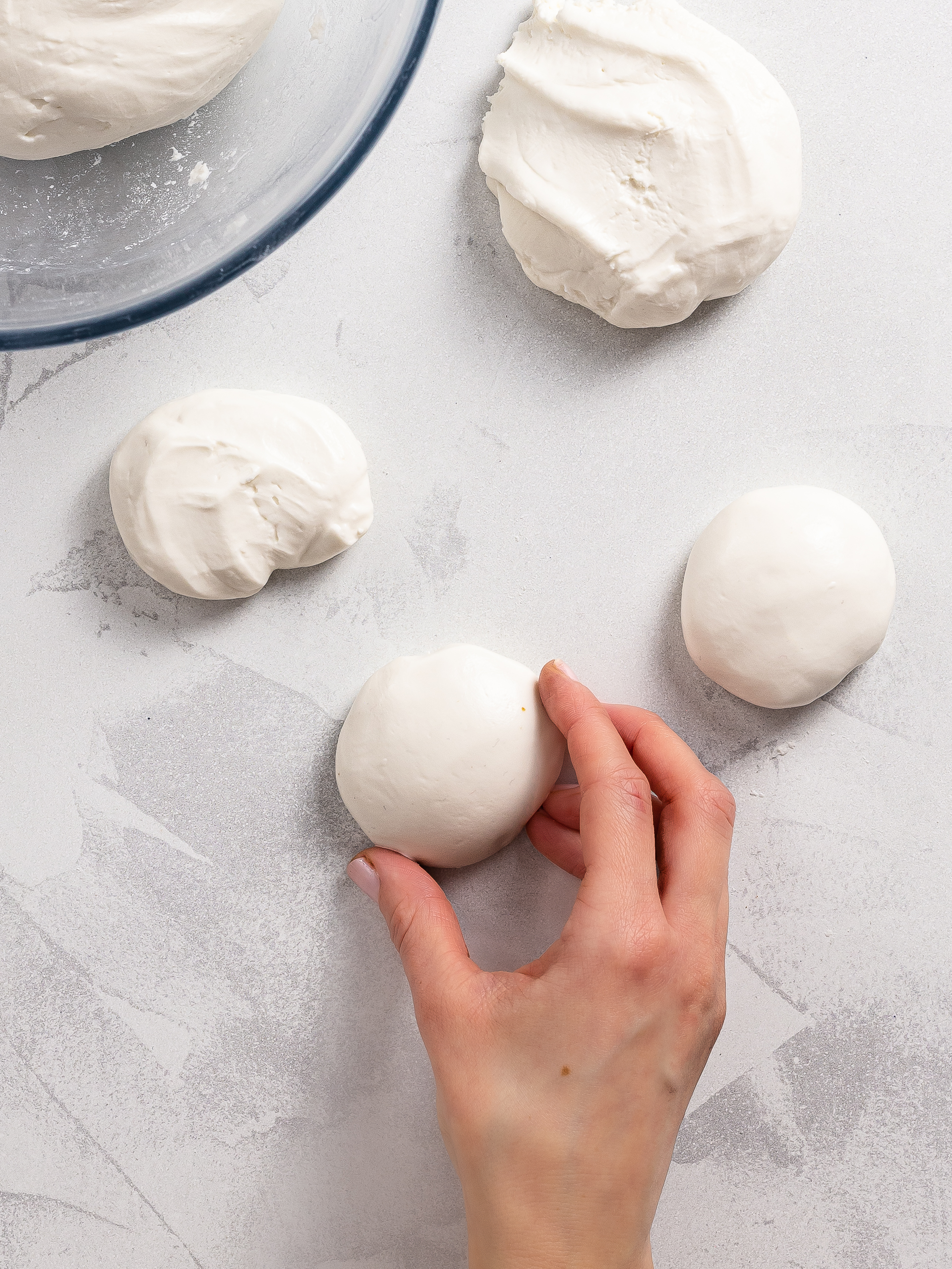 shaped mochi bread rolls