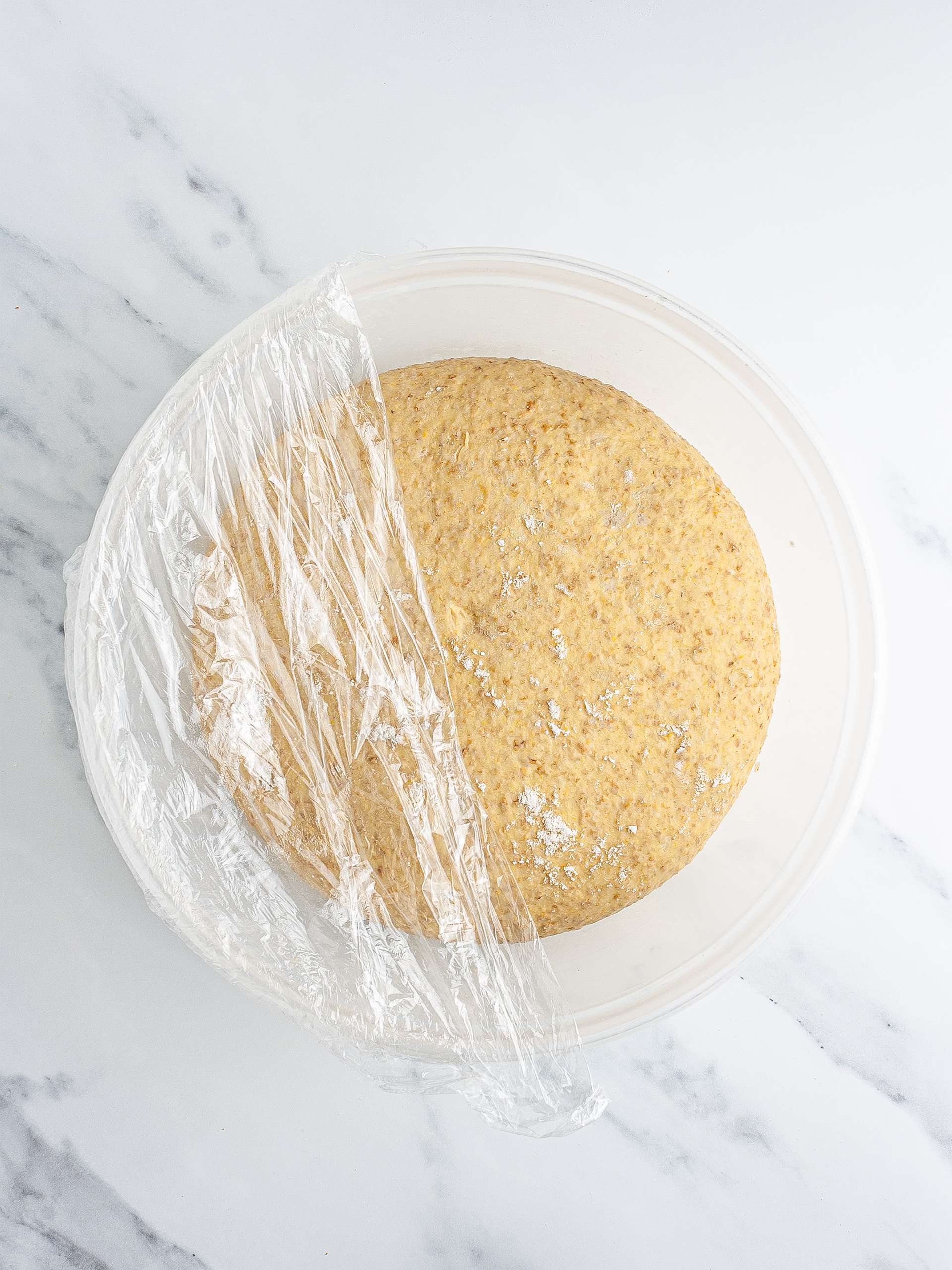 Sourdough proving in a bowl