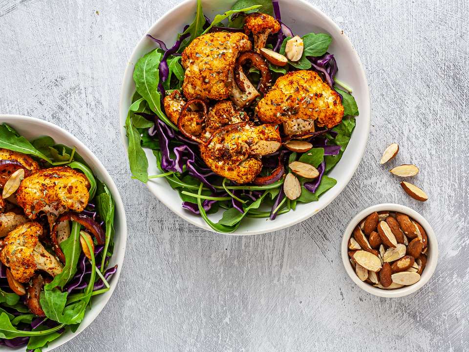 Roasted Cajun Cauliflower Salad Recipe | Foodaciously