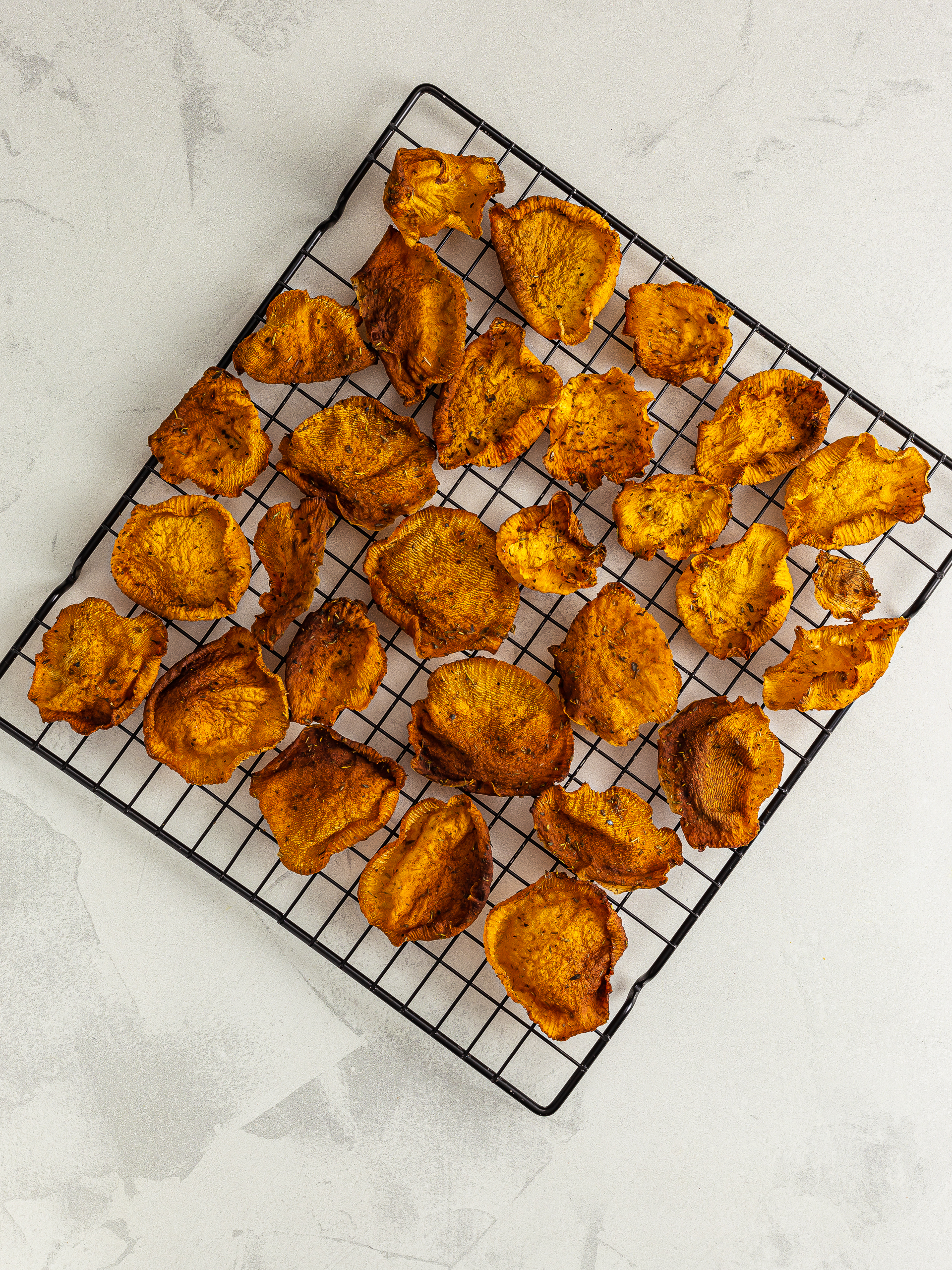 oven baked cajun rutabaga chips