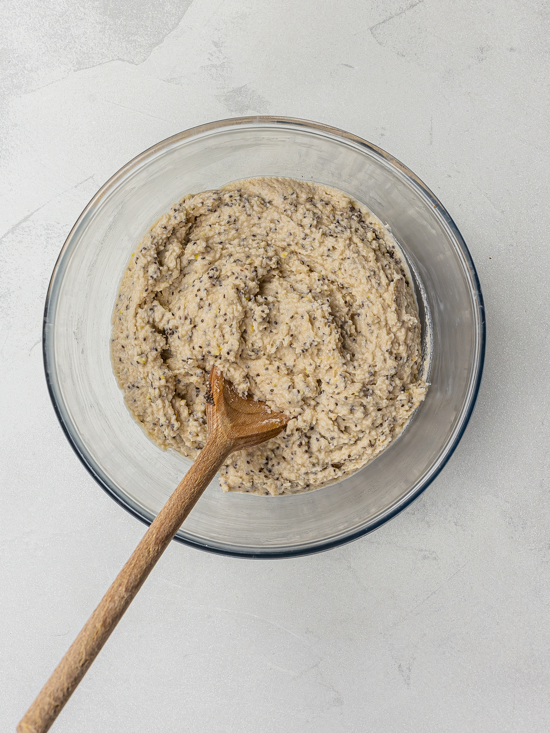 chia seeds lemon muffin batter