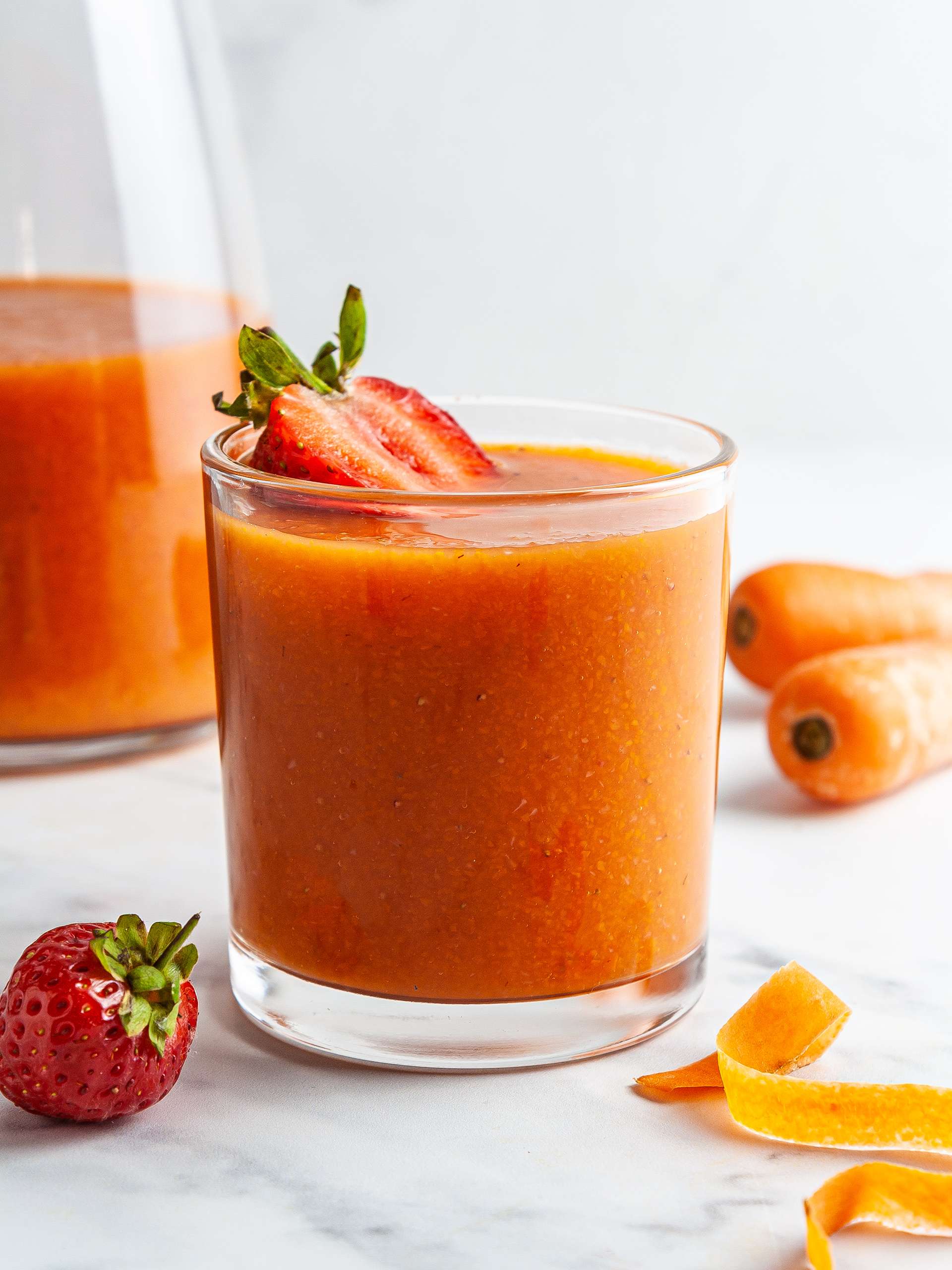 Rezept für Karotten-Erdbeer-Smoothie