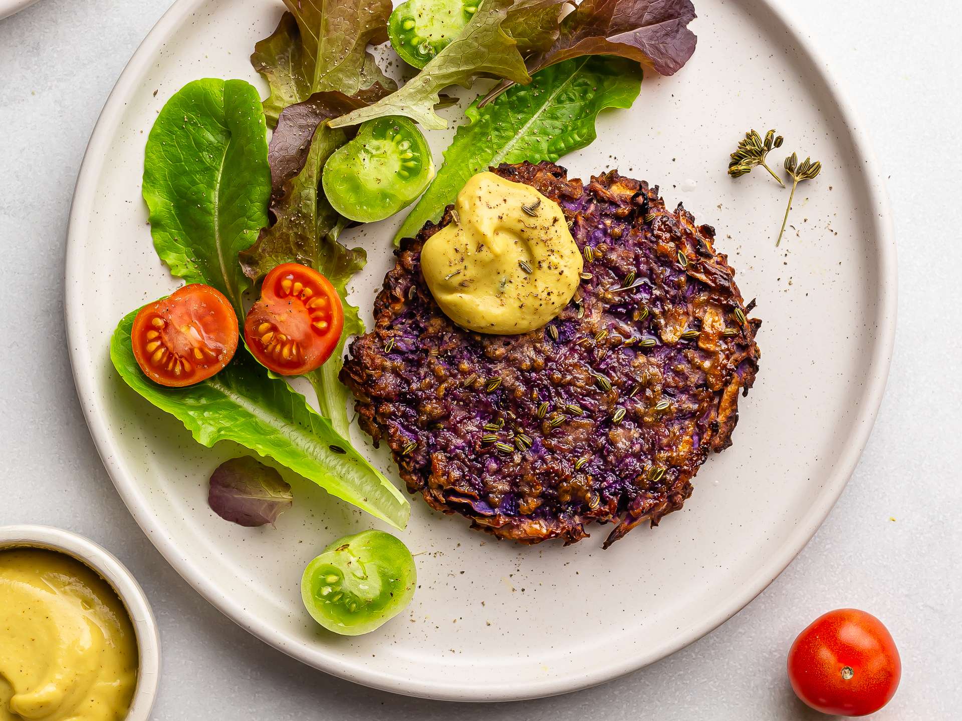 Vegan Red Cabbage Fritters (Oven-Baked)