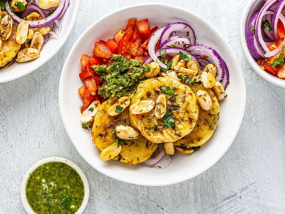 Peanut Chaat with Aloo Tikki Recipe | Foodaciously