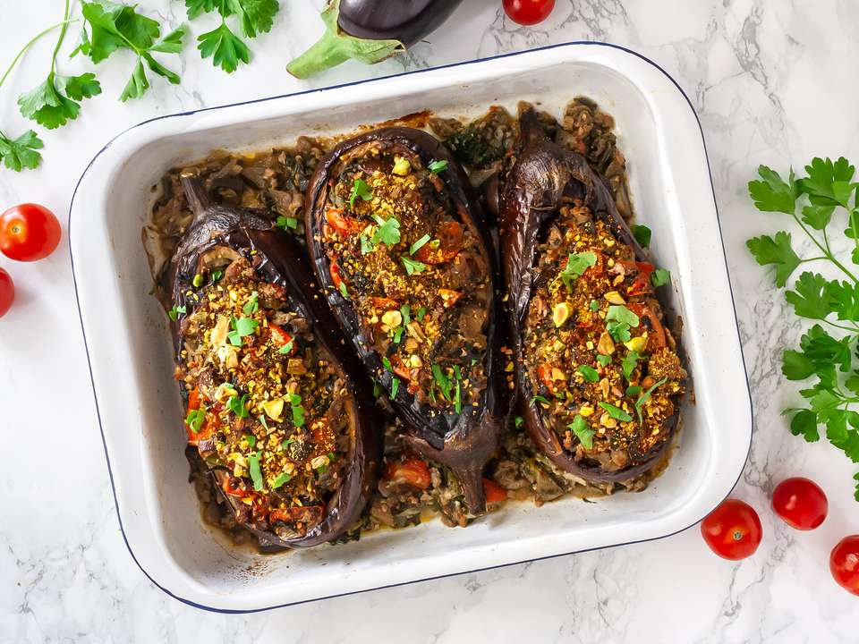 Keto Stuffed Eggplant Recipe Foodaciously
