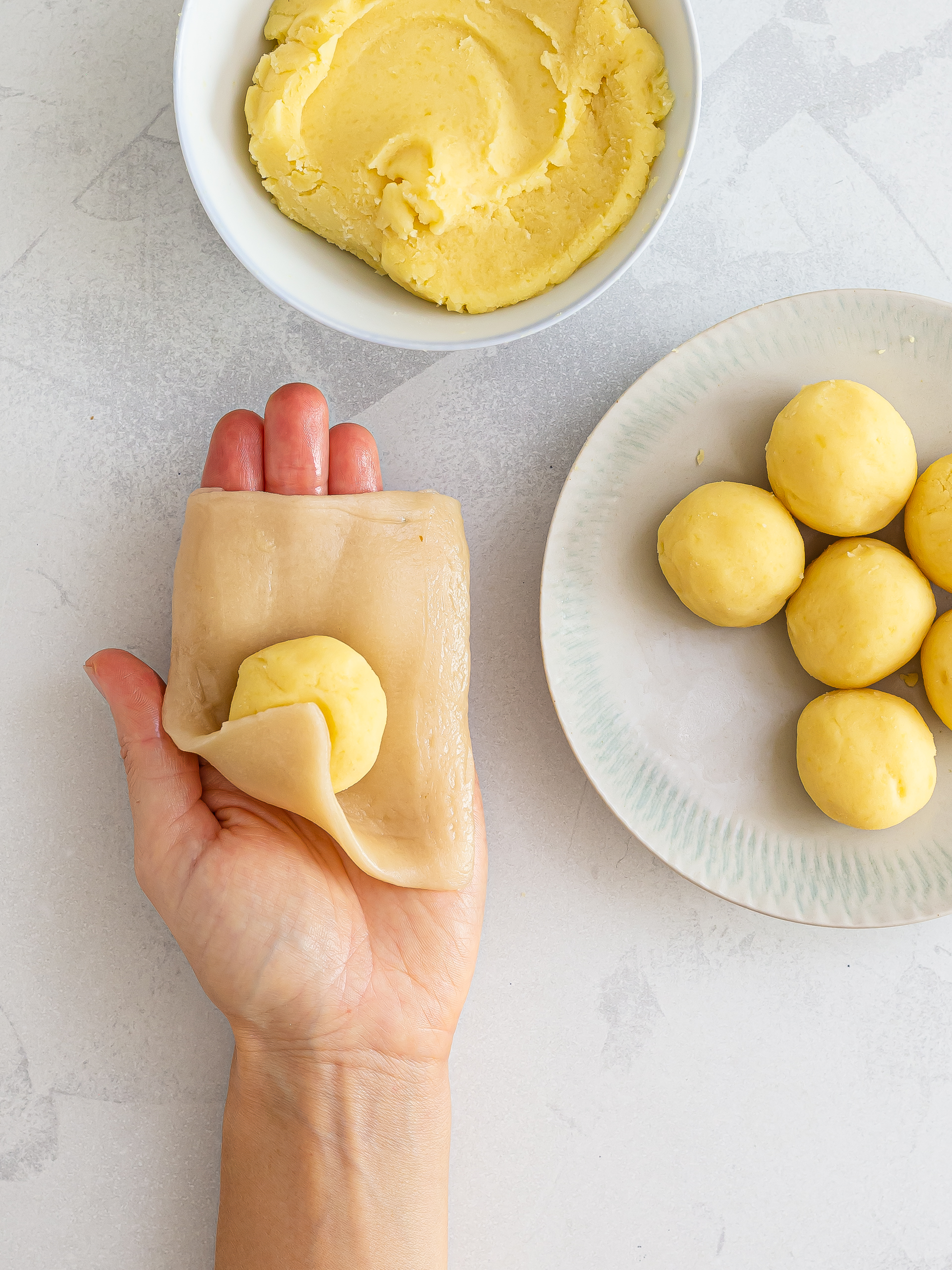 hopia pastry squares filled with mung bean paste