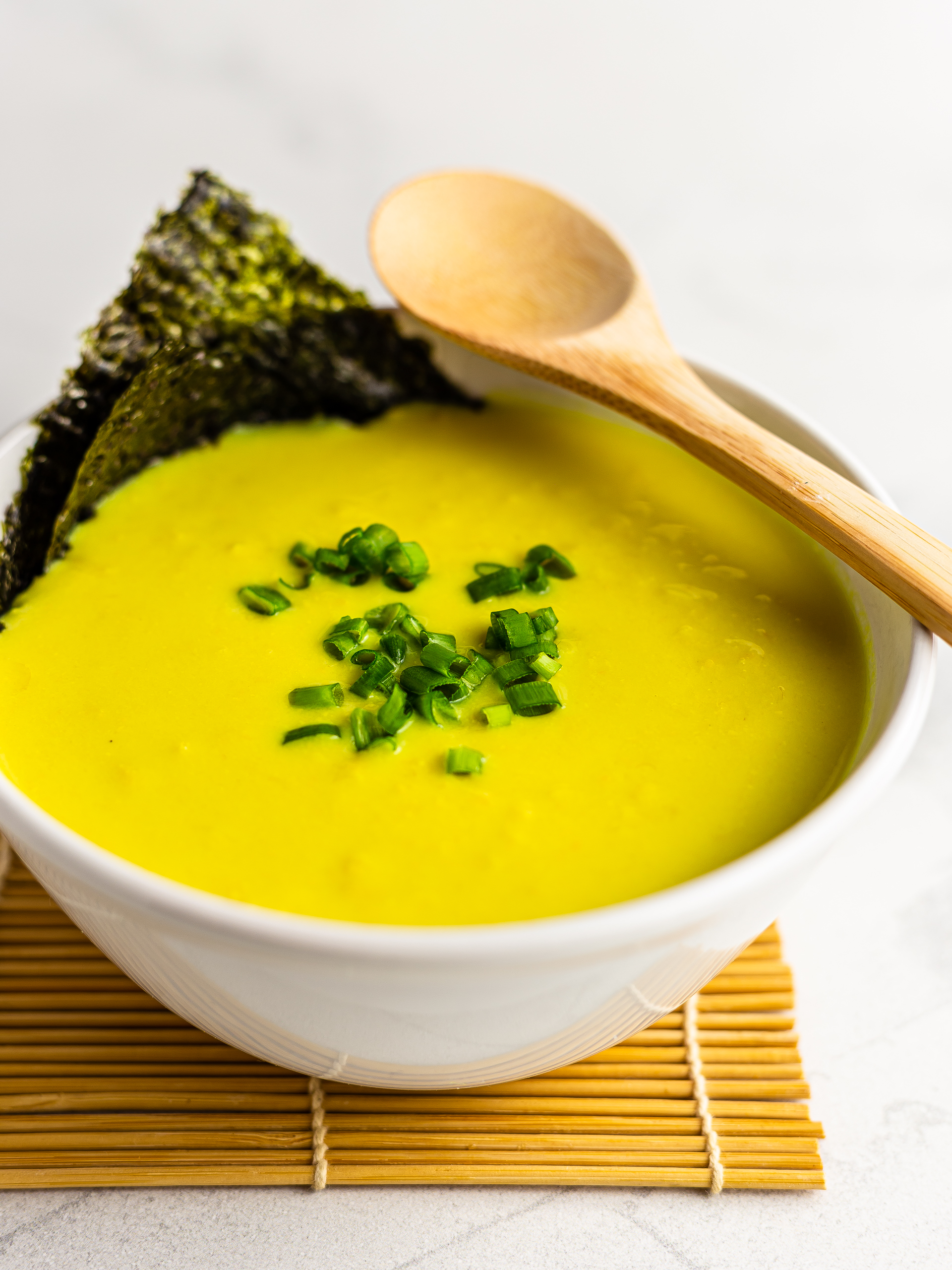 Japanese Corn Soup with Silken Tofu 