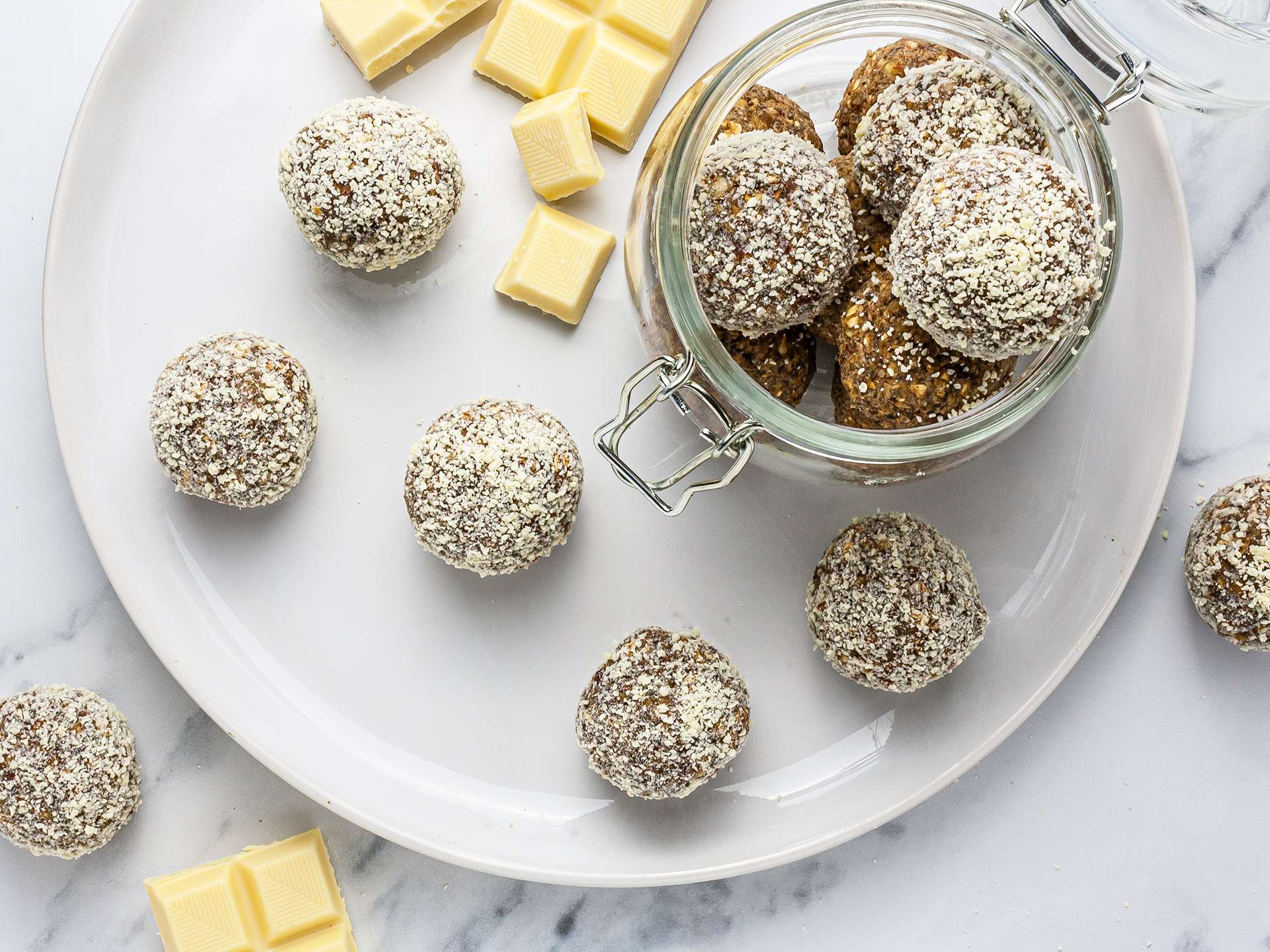 White Chocolate Protein Balls with Hemp Seeds Recipe