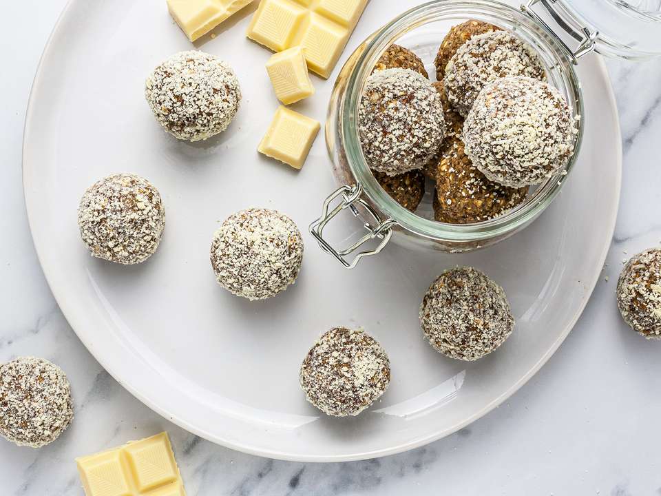 White Chocolate Protein Balls with Hemp Seeds Recipe Foodaciously