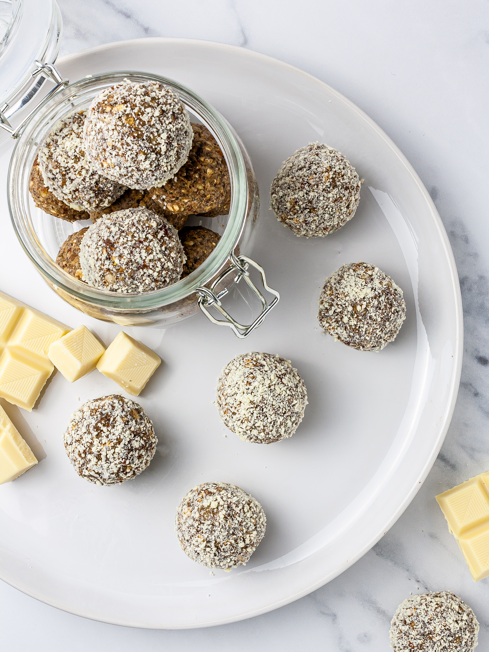 White Chocolate Protein Balls with Hemp Seeds Recipe
