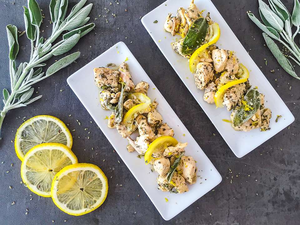 Keto Lemon Chicken with Sage | Foodaciously