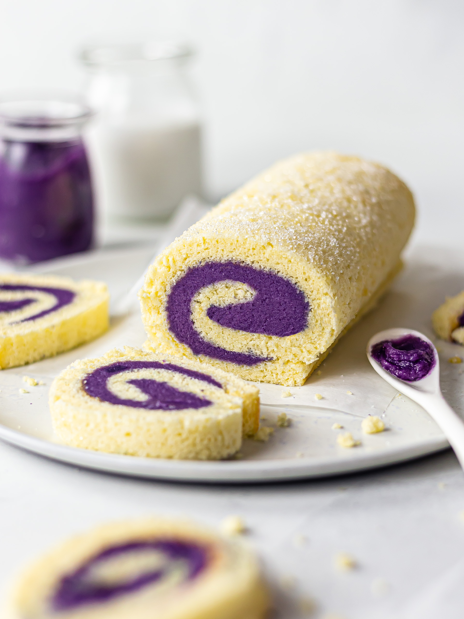 Ube Cake Roll (Filipino Purple Yam Roll Cake)