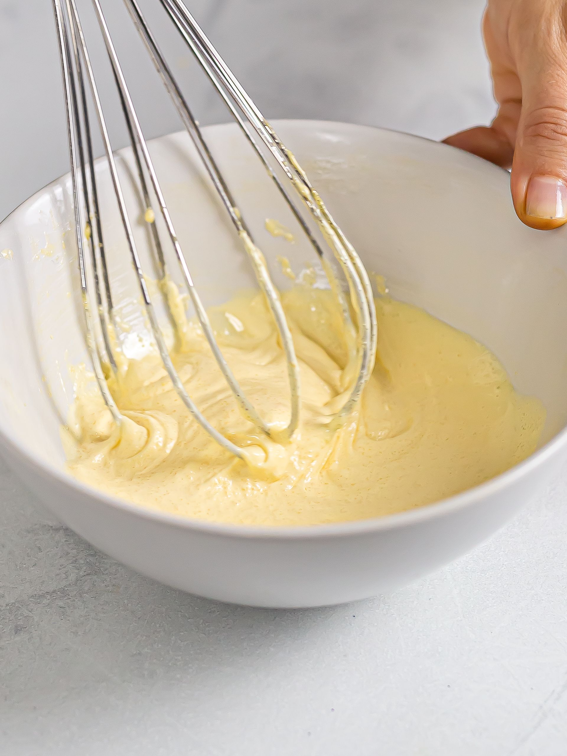 beaten yolks with sugar for cake batter