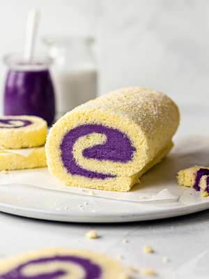 Ube Cake Roll (Filipino Purple Yam Roll Cake) | Foodaciously