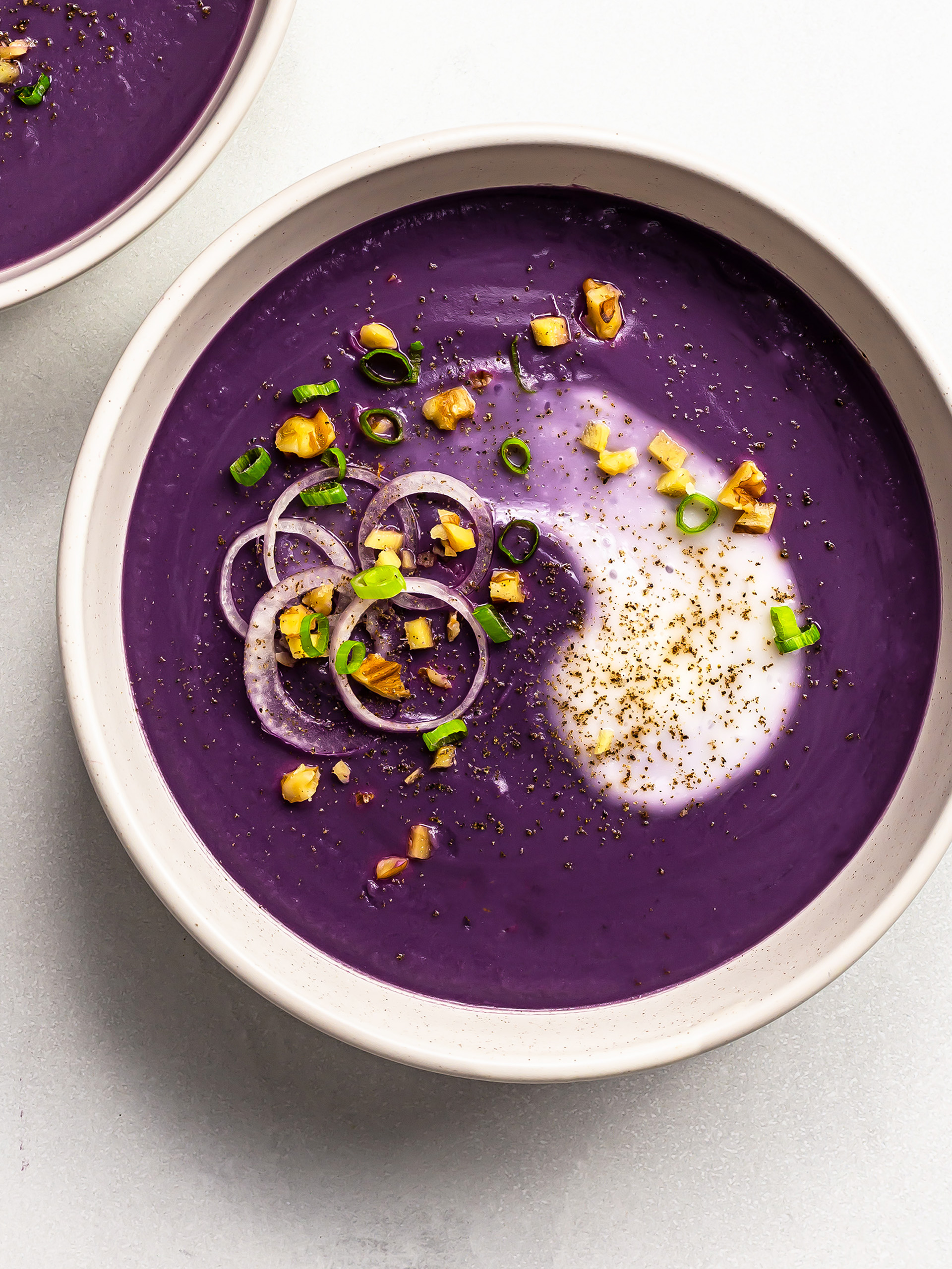 Purple Yam Soup with Ginger and Coconut