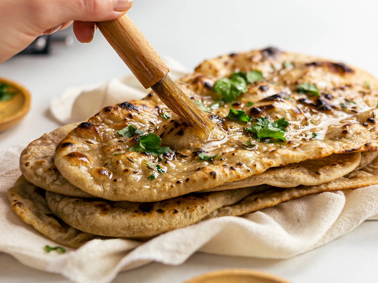 Quick Sourdough Discard Naan (Vegan) | Foodaciously